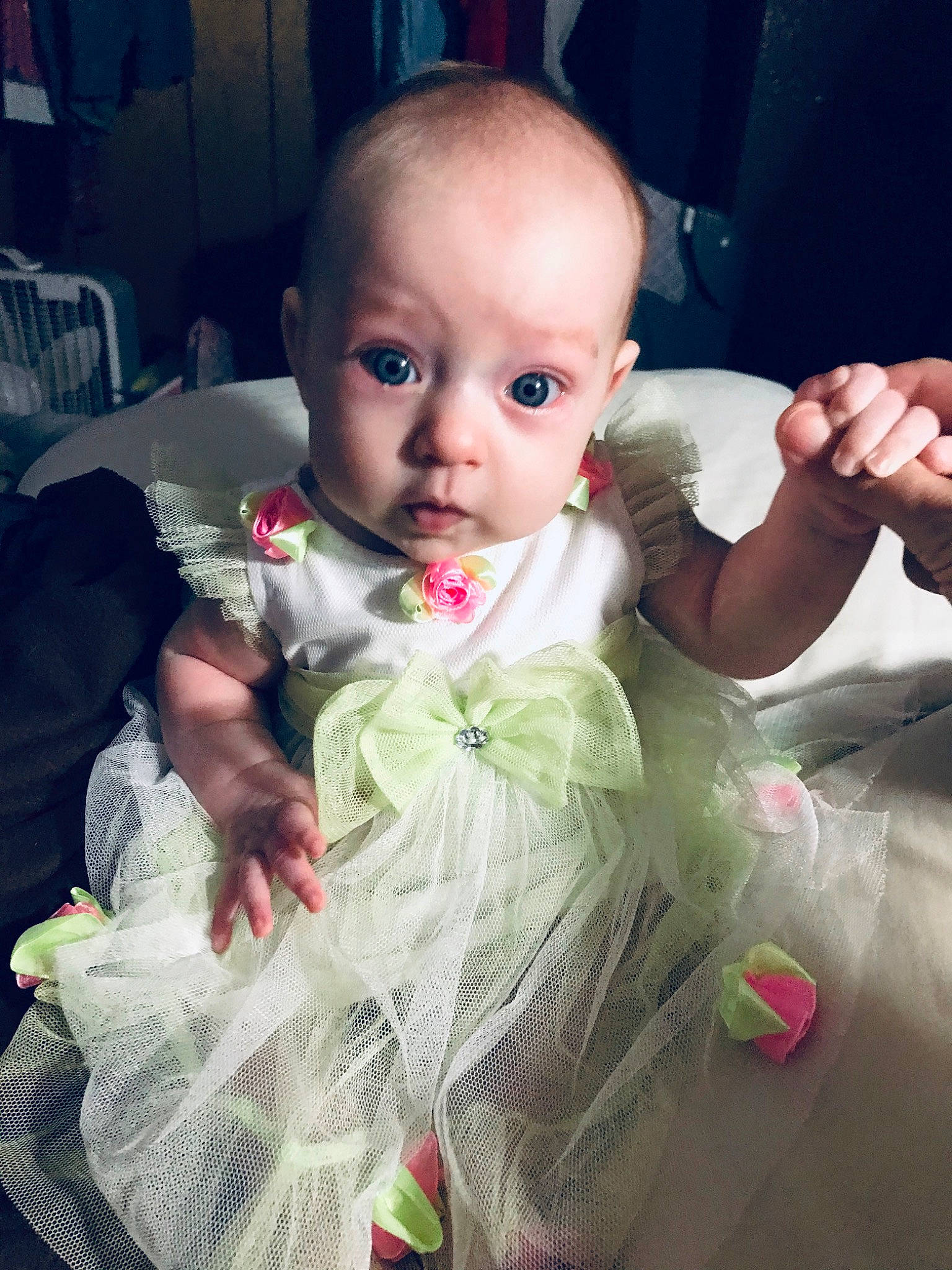 Josephine joined the competition — help win amazing prizes! baby, beauty, cheek, child, cool, dress, eye, face, finger, hairstyle, hand, head, iris, lip, nose, people, person, product, skin, smile