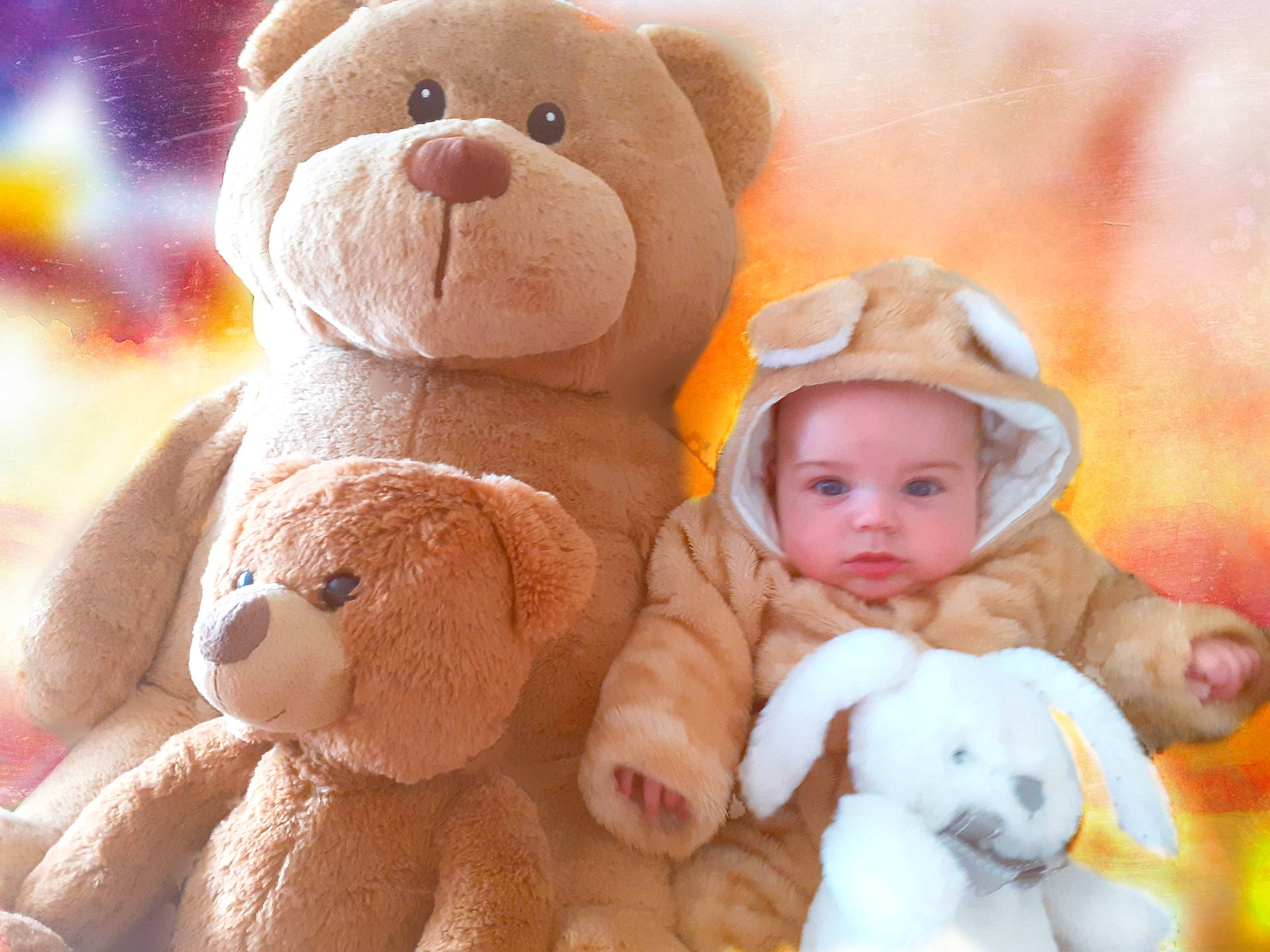 Calum is registered to the contest to win money with this photo: baby, child, headwear, person, pink, plush, puppy_love, stuffed_toy, teddy_bear, toy