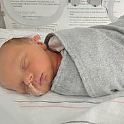 Jameson joined the competition — help win amazing prizes! newborn, baby, sleeping, hospital, blanket, swaddled, medical, nasaltube, infant, bed, striped_sheet, peaceful, healthcare, patient, cute, child, resting, indoors, soft_light, portrait
