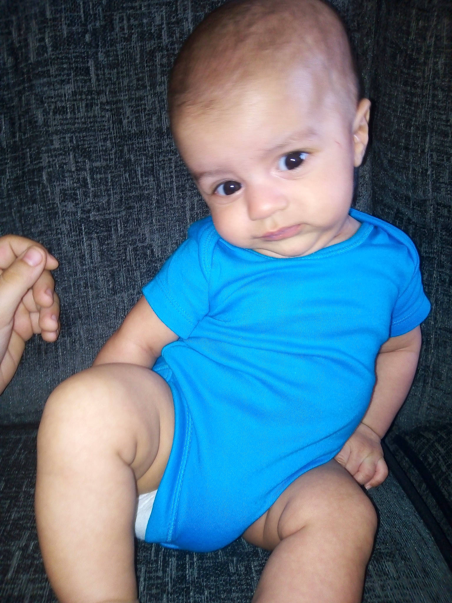 Archie joined the competition — help win amazing prizes! arm, azure, baby_toddler_clothing, cheek, chin, eye, flash_photography, hair, hand, head, human_body, joint, leg, mouth, muscle, neck, nose, person, skin, sleeve