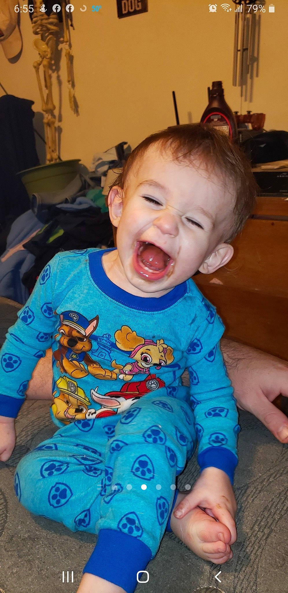 Xavier joined the competition — help win amazing prizes! baby, baby_toddler_clothing, cheek, child, facial_expression, iris, person, sleeve, smile, t_shirt, toddler