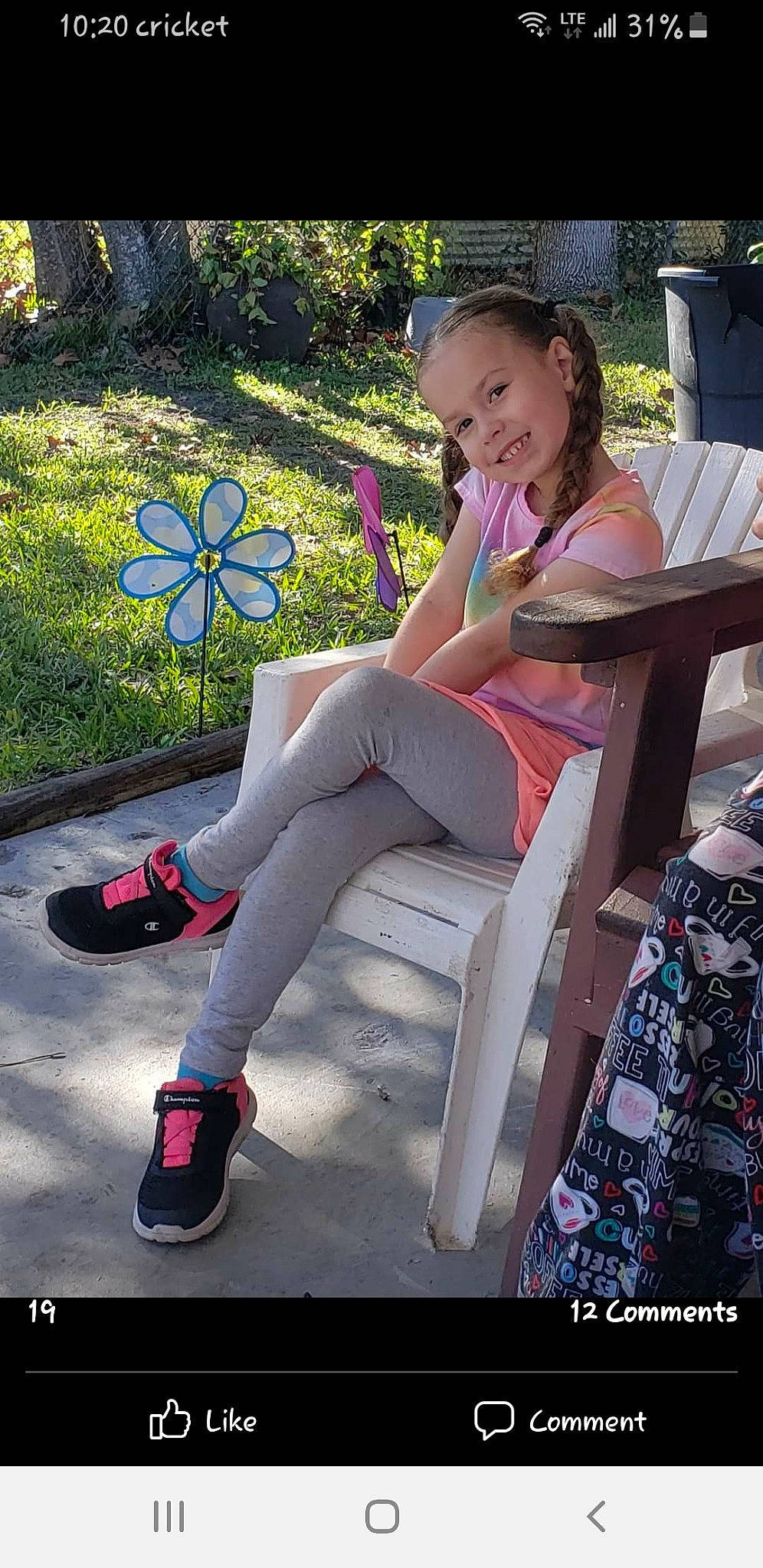 Aiyana is registered to the contest to win money with this photo: cool, eyewear, face, fun, hair, happy, head, human_leg, joy, knee, leg, leisure, magenta, person, pink, plant, sandal, shoe, smile, sneakers