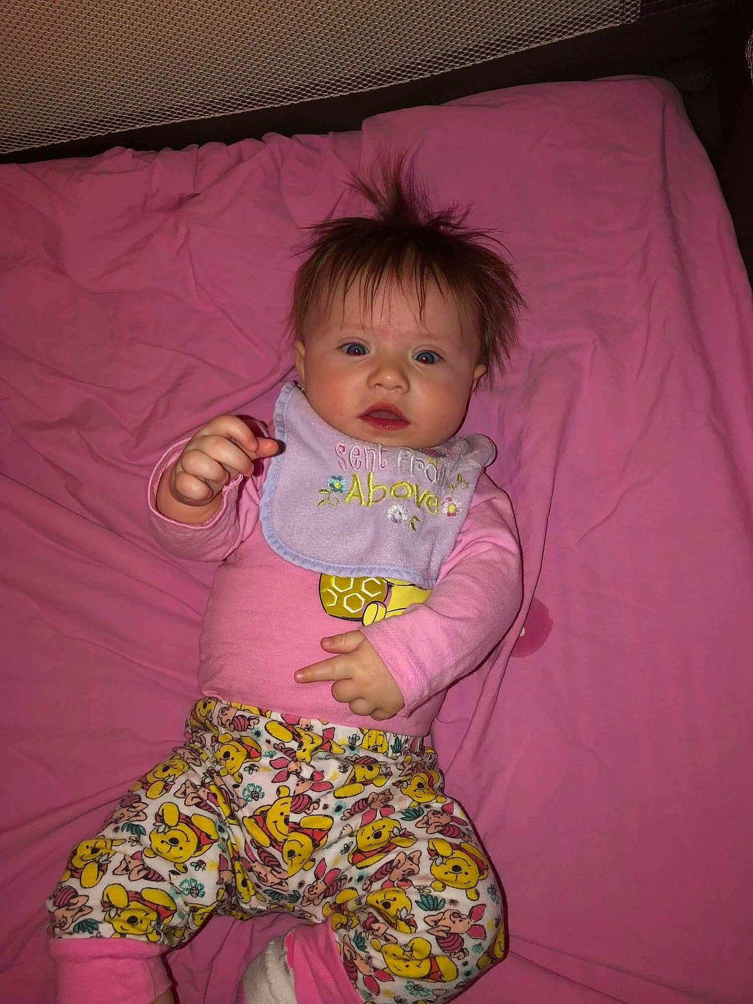 Aliliana joined the competition — help win amazing prizes! baby, baby_toddler_clothing, child, person, pink, toddler