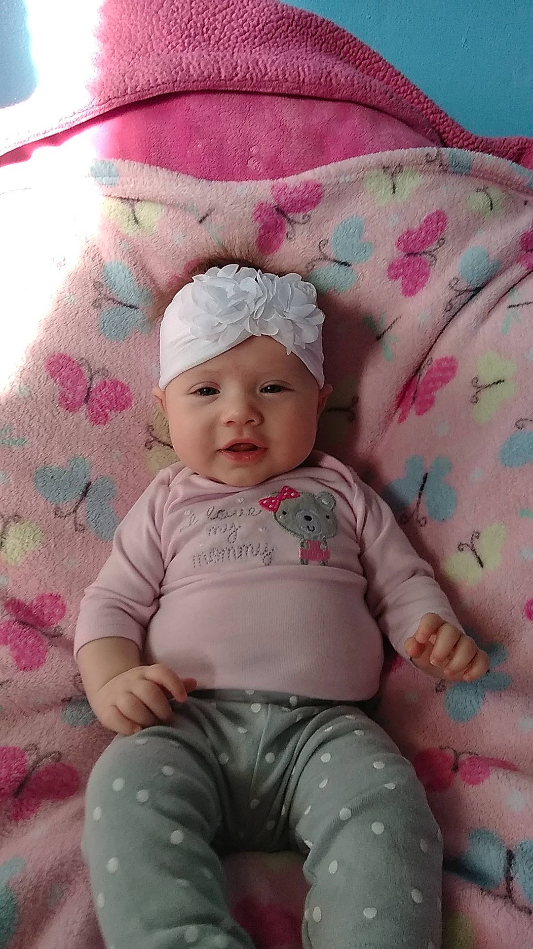 Aliliana is registered to the contest to win money with this photo: baby, baby_products, cheek, child, headgear, person, pink, skin, smile, toddler