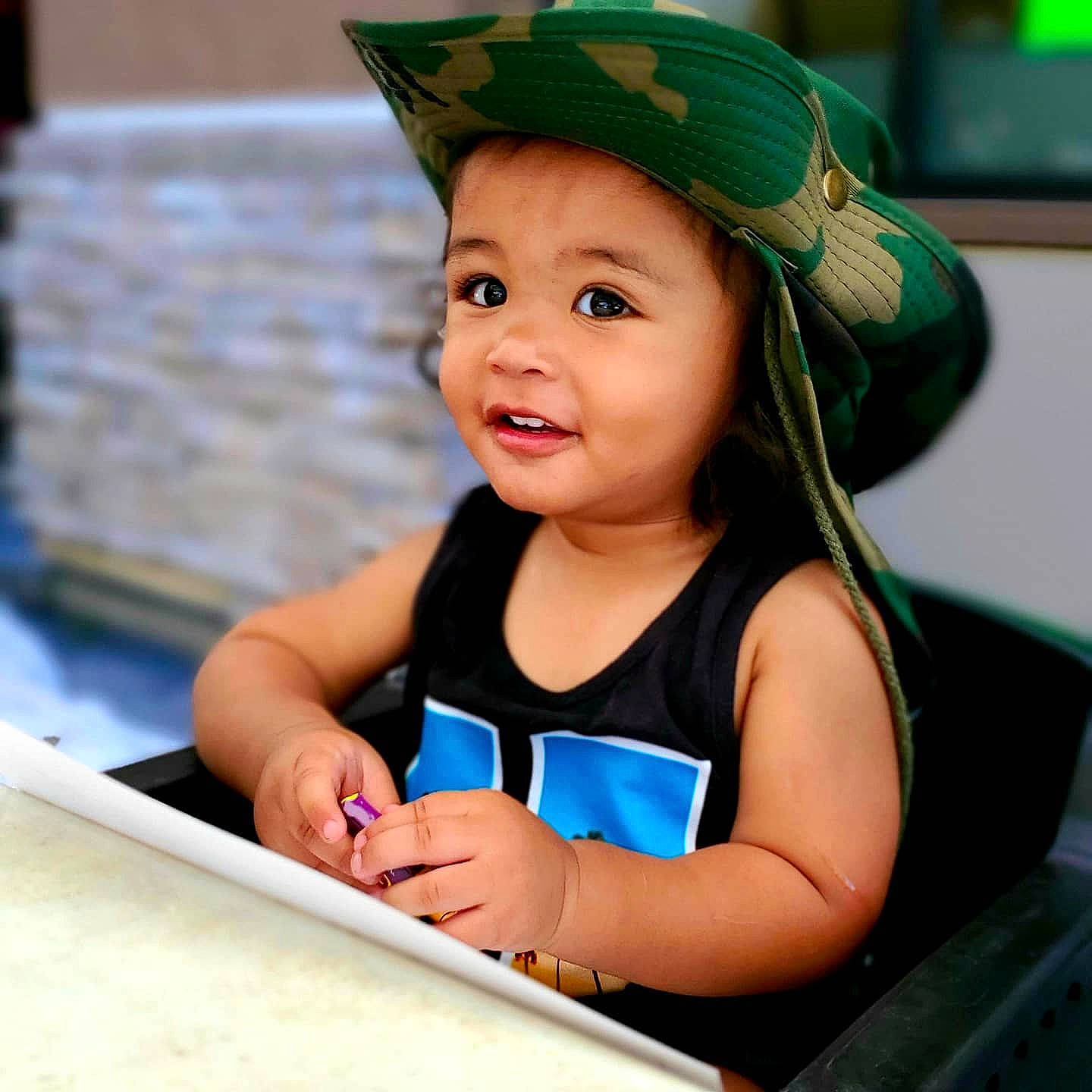 Kainoa joined the competition — help win amazing prizes! baby, baby_toddler_clothing, bonnet, child, child_model, costume_accessory, costume_hat, headband, headgear, headwear, person, toddler