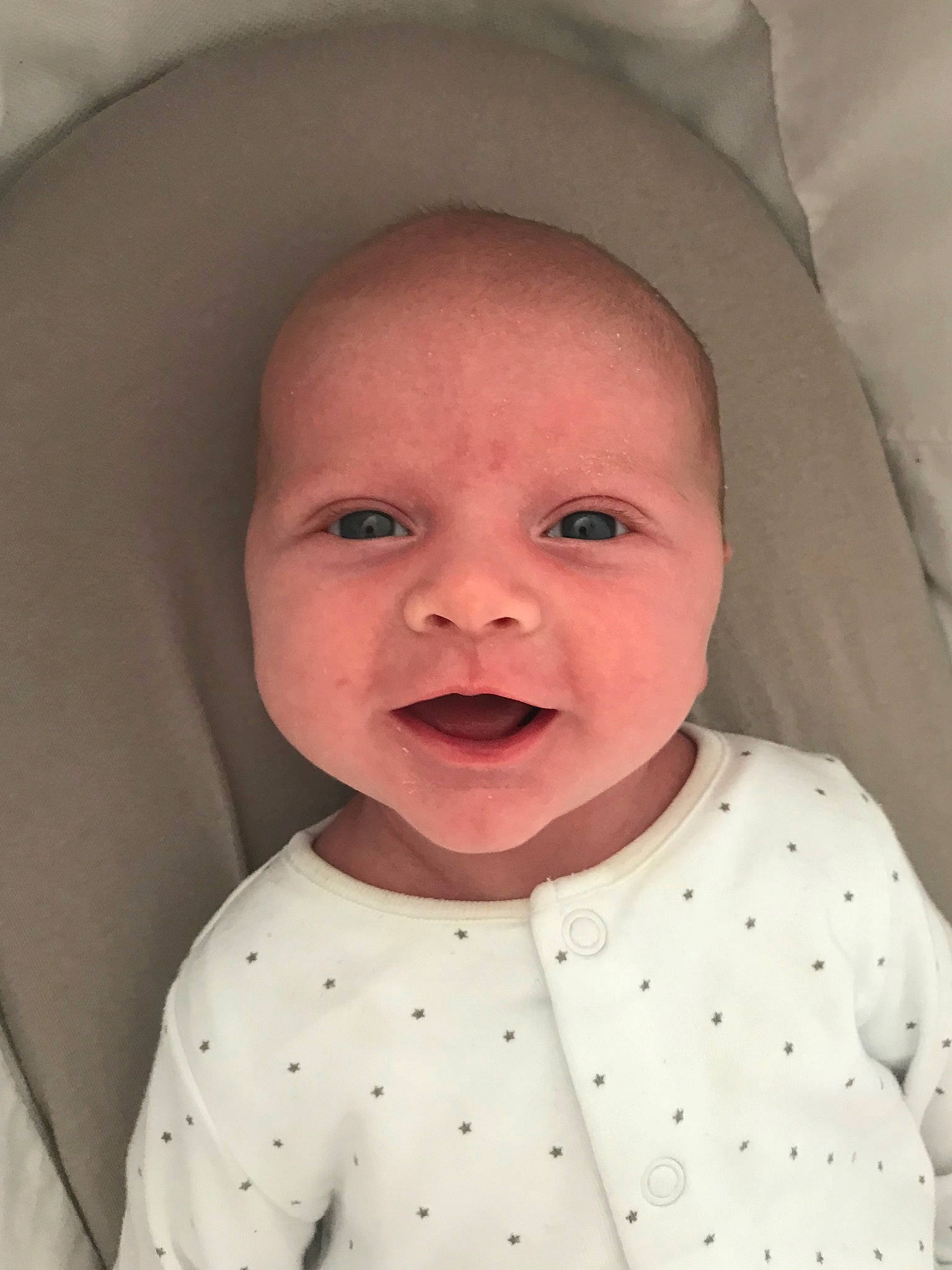 Bertie is registered to the contest to win money with this photo: baby, baby_laughing, baby_making_funny_faces, cheek, child, chin, ear, eye, face, facial_expression, forehead, head, iris, lip, mouth, nose, person, skin, smile, toddler