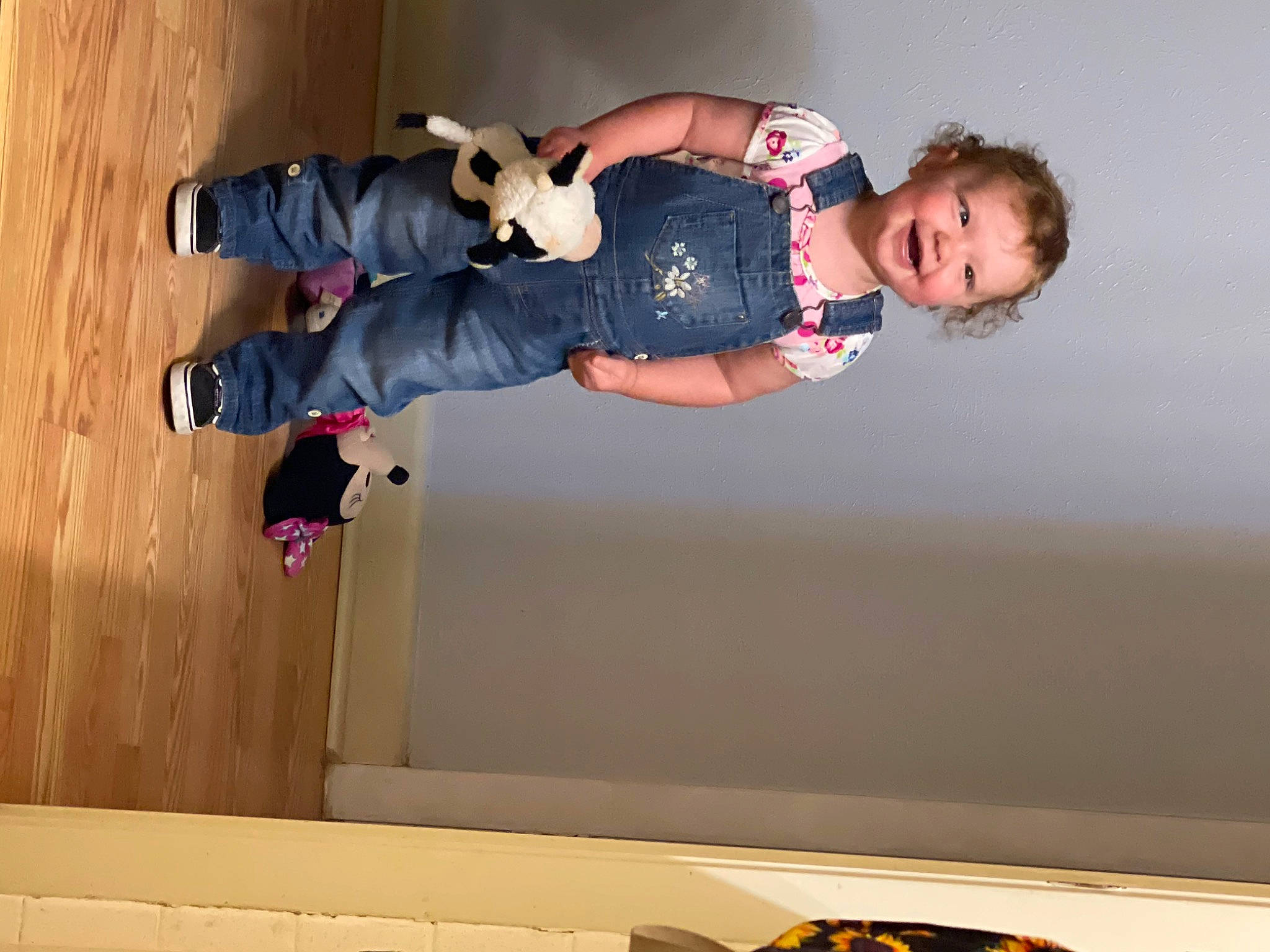 Lilyann joined the competition — help win amazing prizes! baby_toddler_clothing, comfort, elbow, flooring, fun, hardwood, joy, knee, outdoor_shoe, person, recreation, room, shoe, sleeve, smile, sportswear, t_shirt, thigh, toddler, walking_shoe