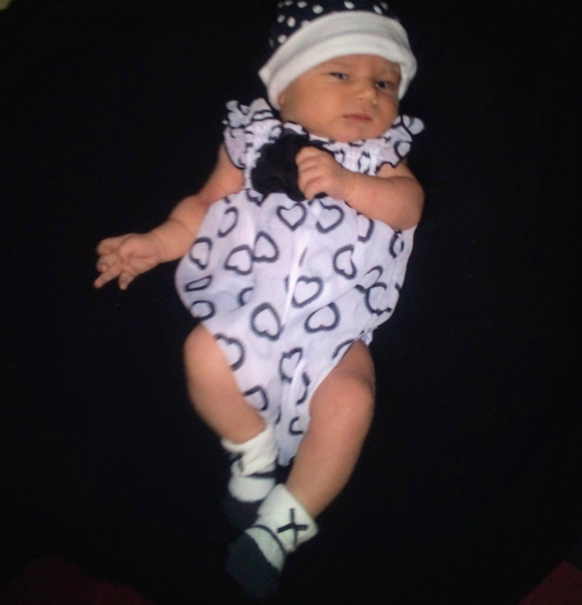 Ryah is registered to the contest to win money with this photo: arm, baby, baby_toddler_clothing, child, costume, headgear, headwear, person, photography, product, smile, toddler, white
