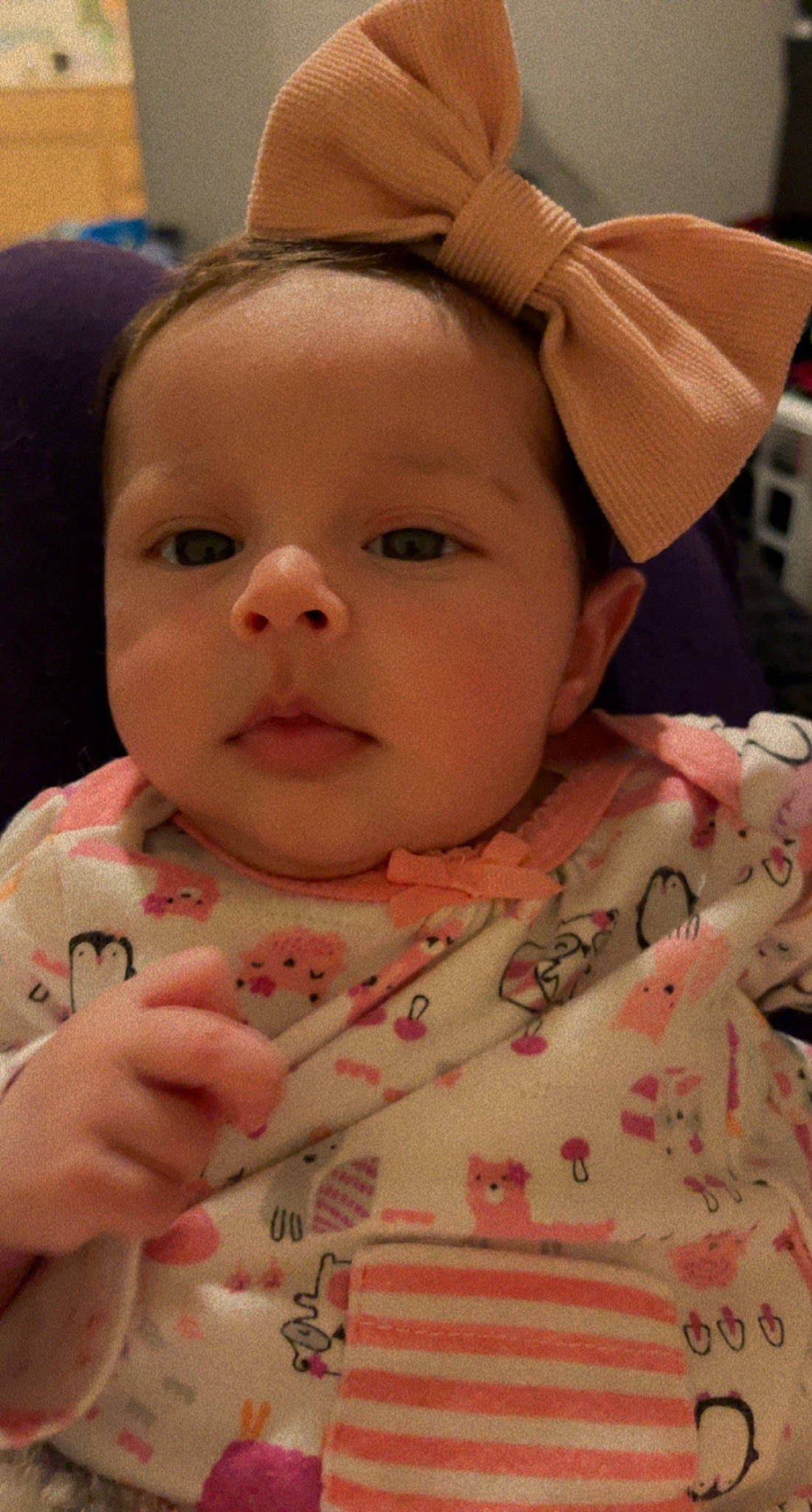 Jenna is registered to the contest to win money with this photo: baby, baby_toddler_clothing, cheek, chin, ear, eye, eyebrow, eyelash, facial_expression, finger, forehead, iris, lip, mouth, nose, person, pink, skin, sleeve, textile