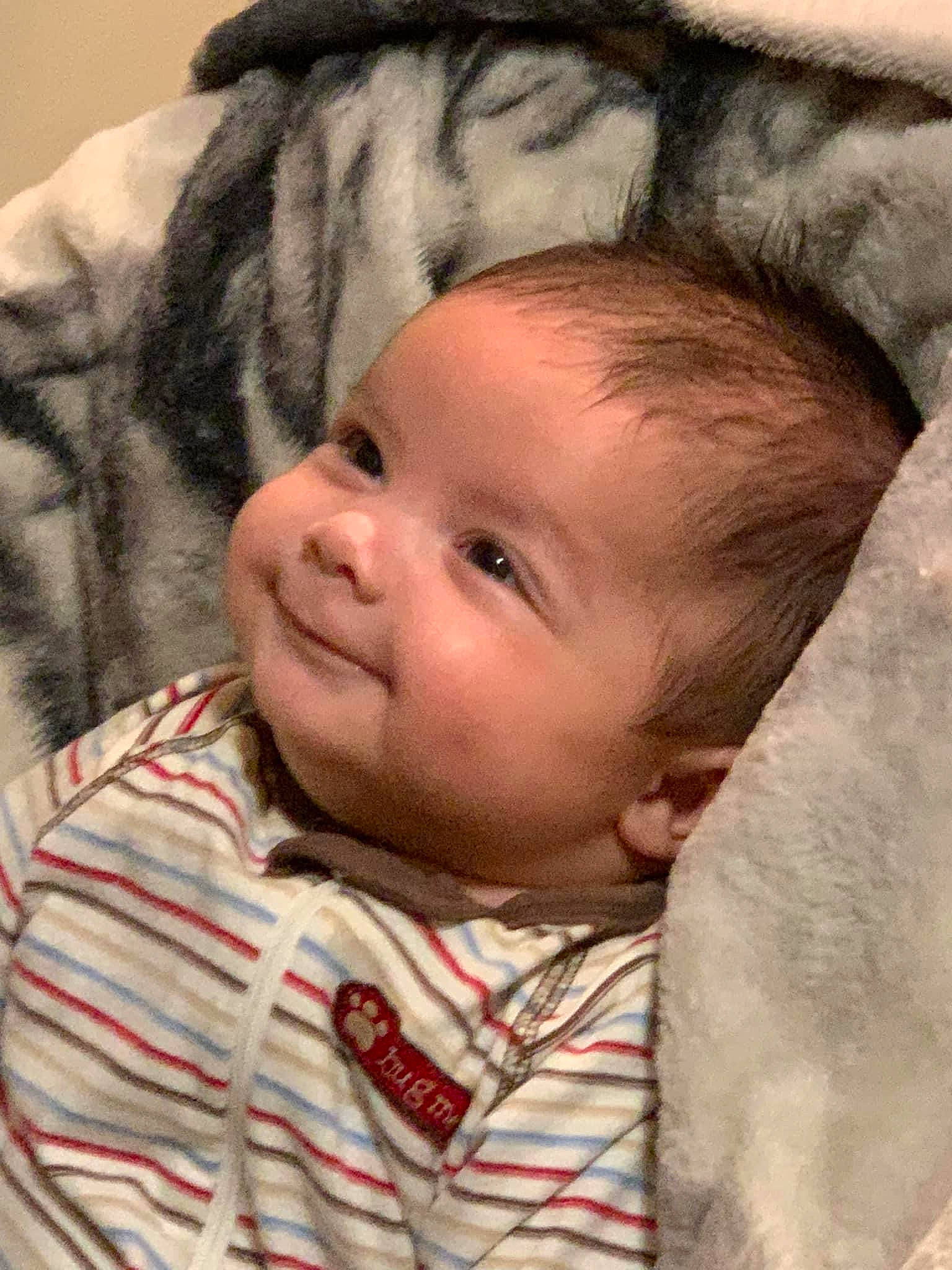 Stephen Jr joined the competition — help win amazing prizes! baby, cheek, child, close_up, comfort, eyebrow, eyelash, face, forehead, gesture, happy, iris, linens, lip, nose, person, skin, sleeve, smile, textile