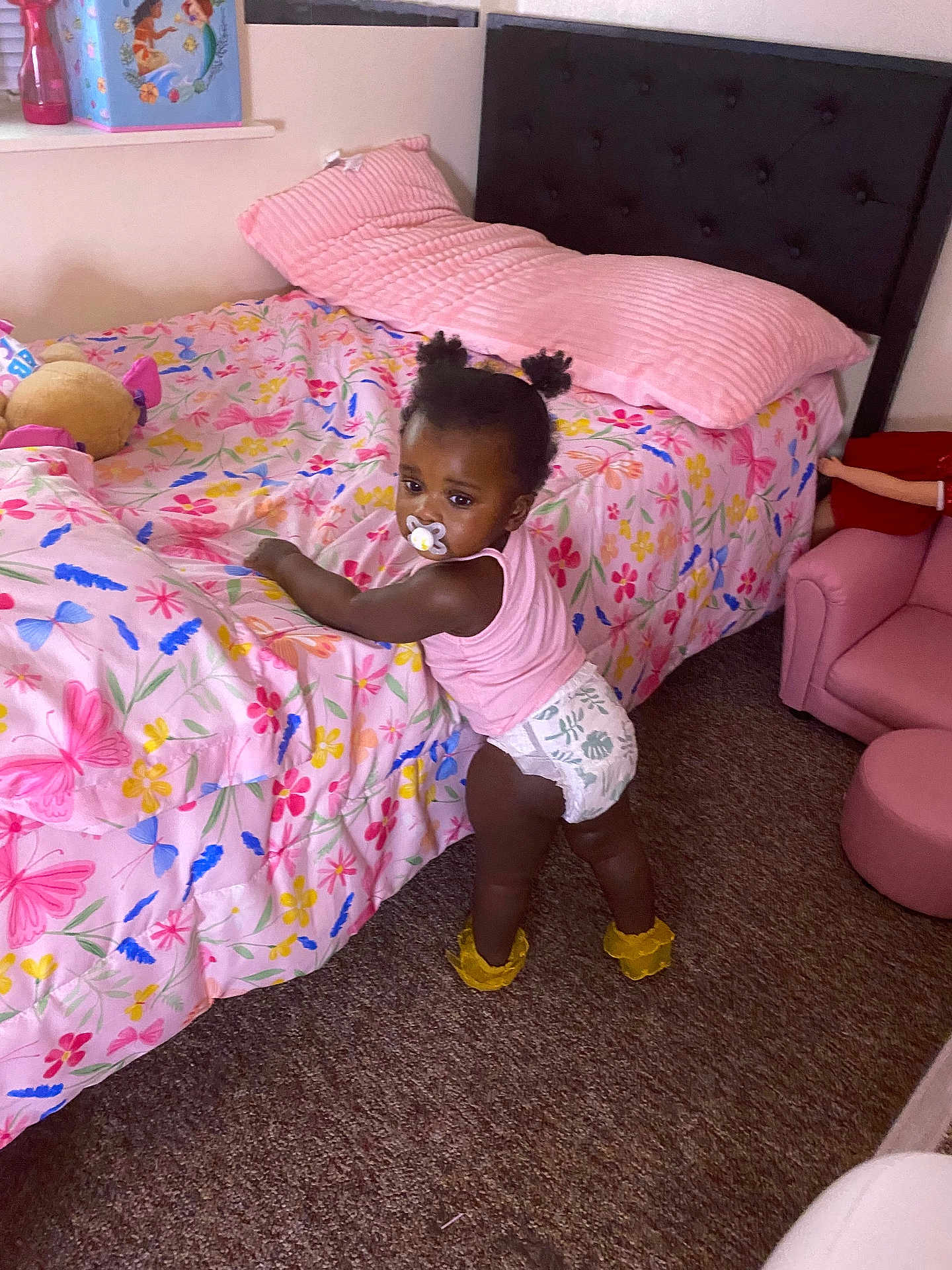 Athina joined the competition — help win amazing prizes! bed, bedroom, blanket, child, couch, crawling, cushion, diaper, face, female, furniture, girl, head, homedecor, indoors, person, photography, portrait, room, sitting