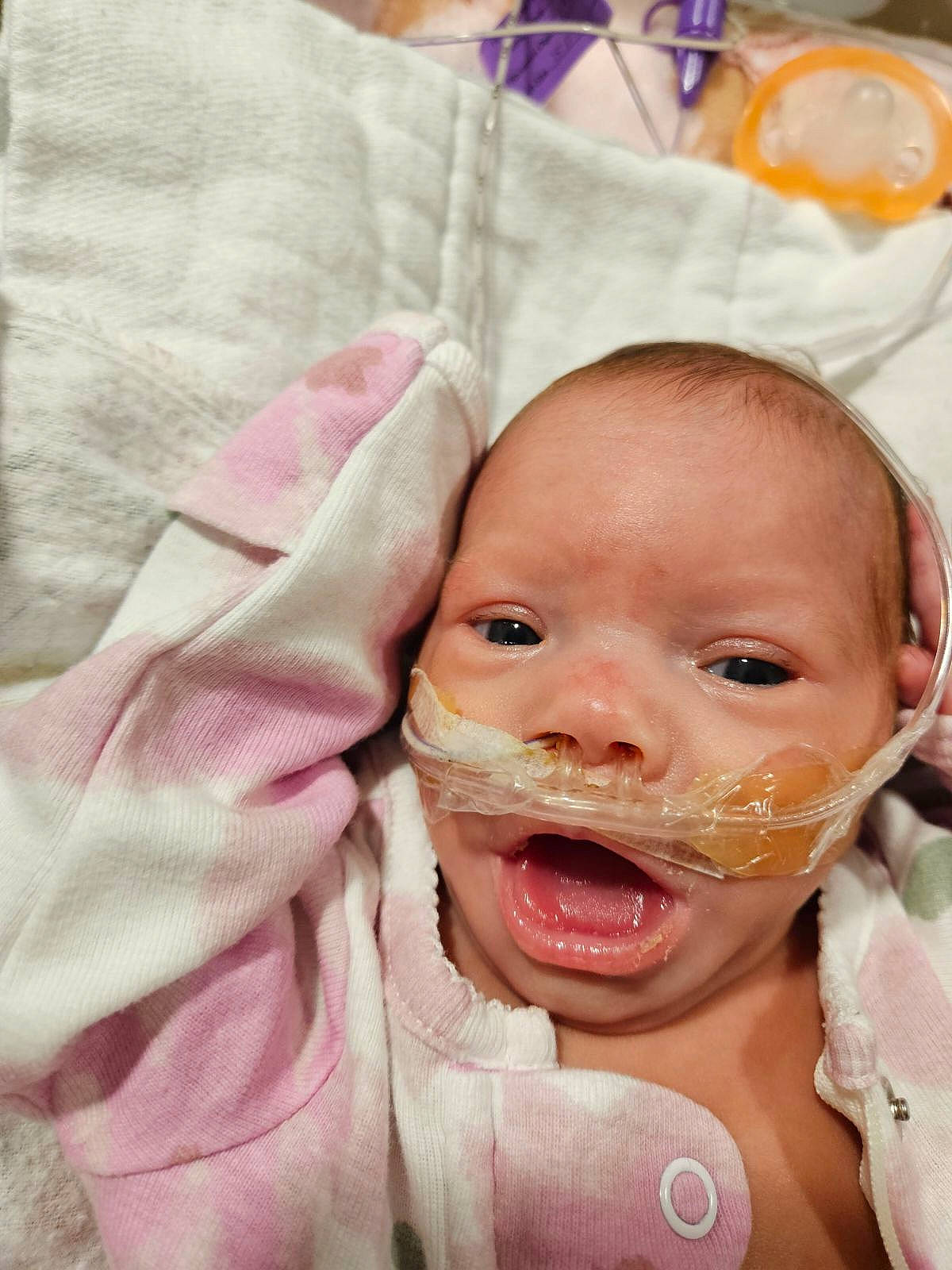 Hailey joined the competition — help win amazing prizes! baby, baby_toddler_clothing, cheek, child, comfort, event, eyebrow, eyelash, happy, iris, jaw, linens, lip, mouth, nose, person, pink, skin, smile, toddler