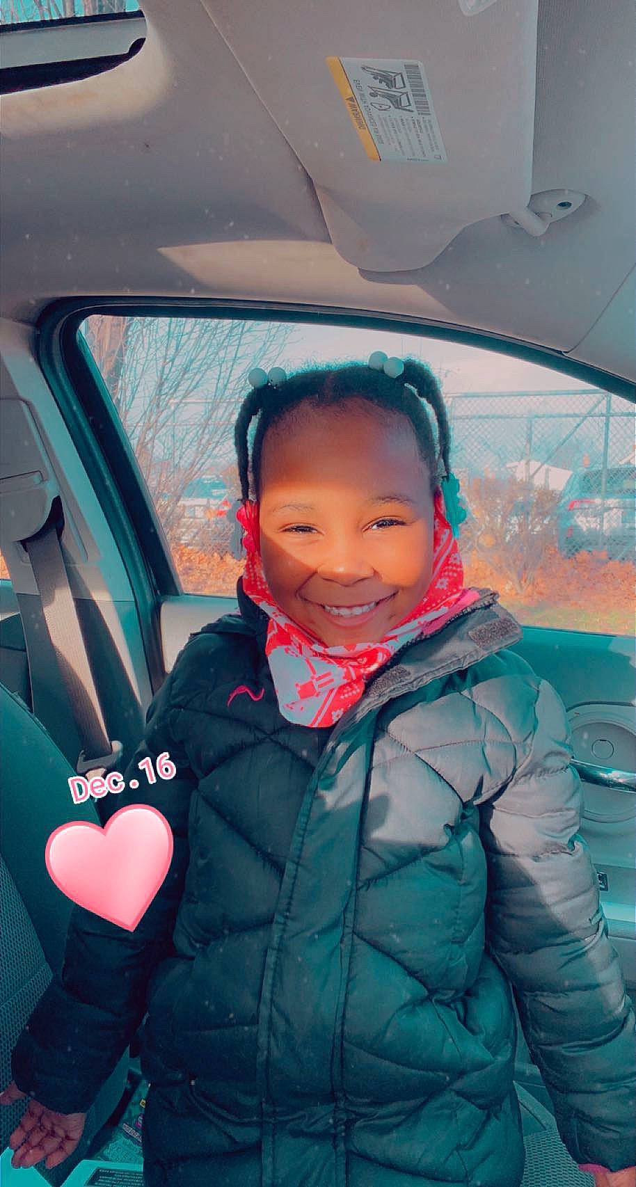 Cassidy is registered to the contest to win money with this photo: air_travel, auto_part, automotive_design, automotive_exterior, car_seat, electric_blue, face, family_car, flash_photography, fun, happy, joy, leisure, magenta, motor_vehicle, mouth, person, personal_protective_equipment, toddler, travel