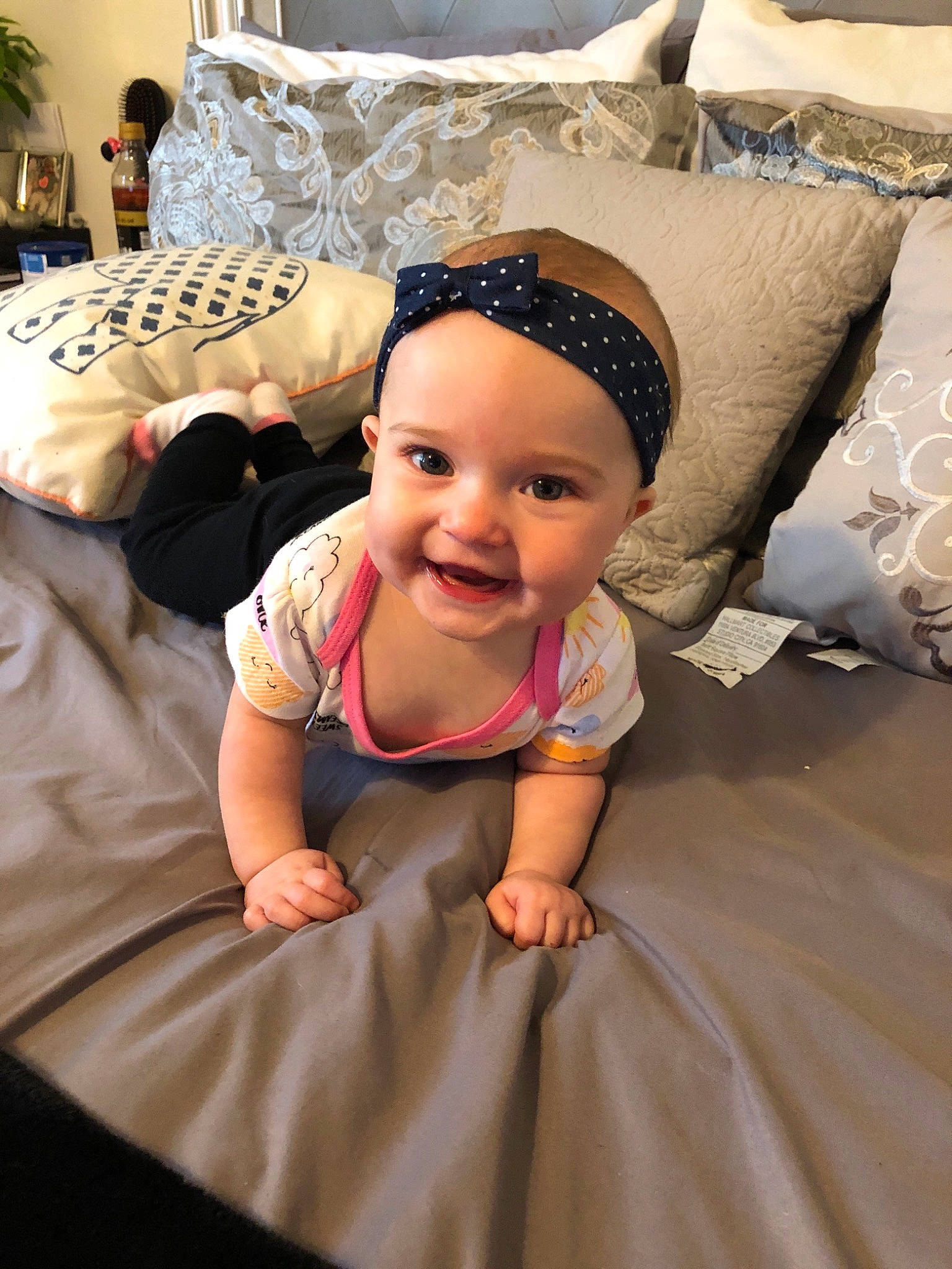 Melaina joined the competition — help win amazing prizes! baby, cheek, child, headgear, joy, person, skin, smile, toddler