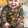 Leo joined the competition — help win amazing prizes! toddler, child, pajamas, stars, smiling, happy, indoors, wooden_stick, toy_drum, carpet, floor, home, playful, cute, baby, face, hands, sitting, young_child, expression