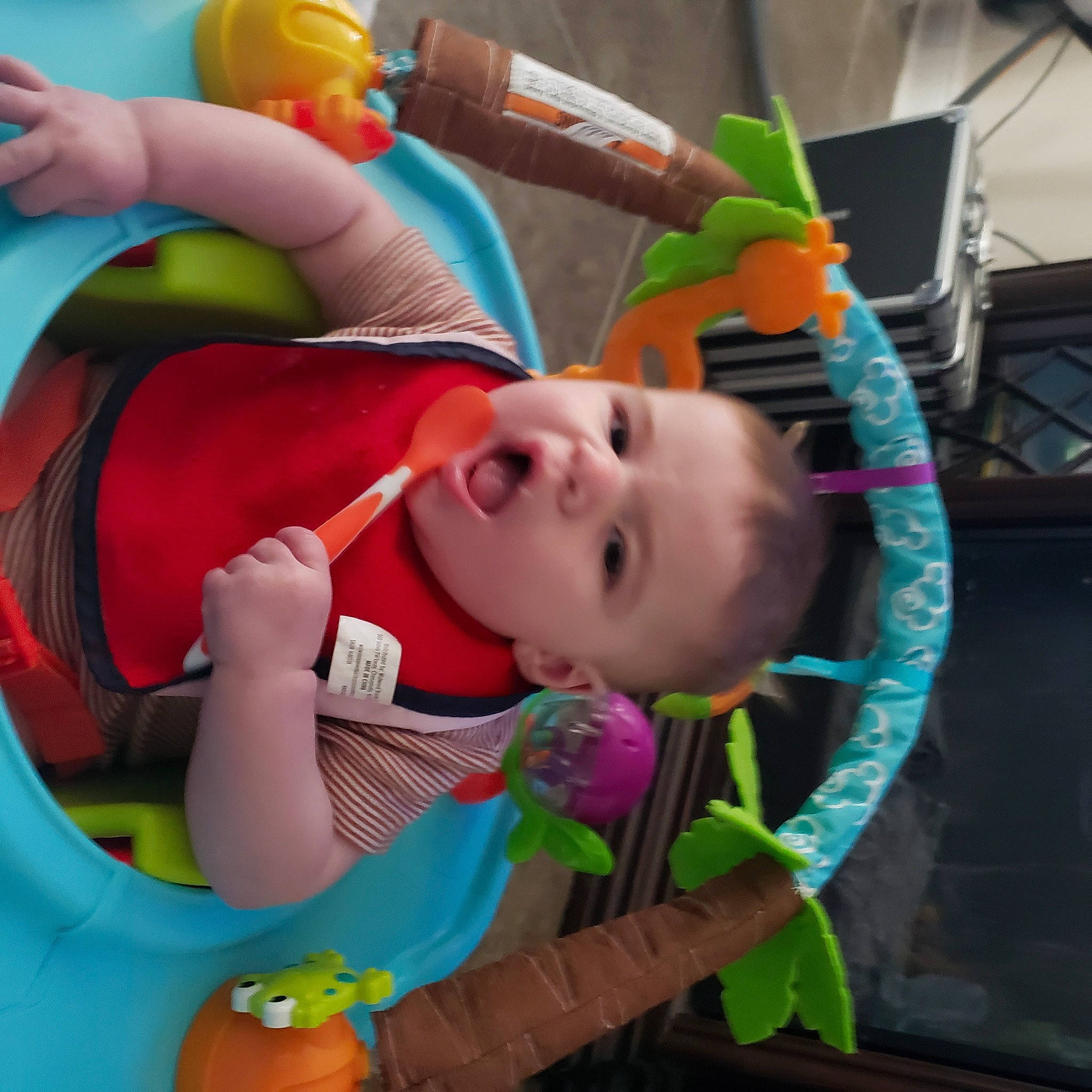 Colton joined the competition — help win amazing prizes! baby, baby_products, baby_toddler_clothing, baby_toys, child, event, fictional_character, fun, games, happy, inflatable, leisure, person, personal_protective_equipment, play, product, recreation, smile, toddler, water