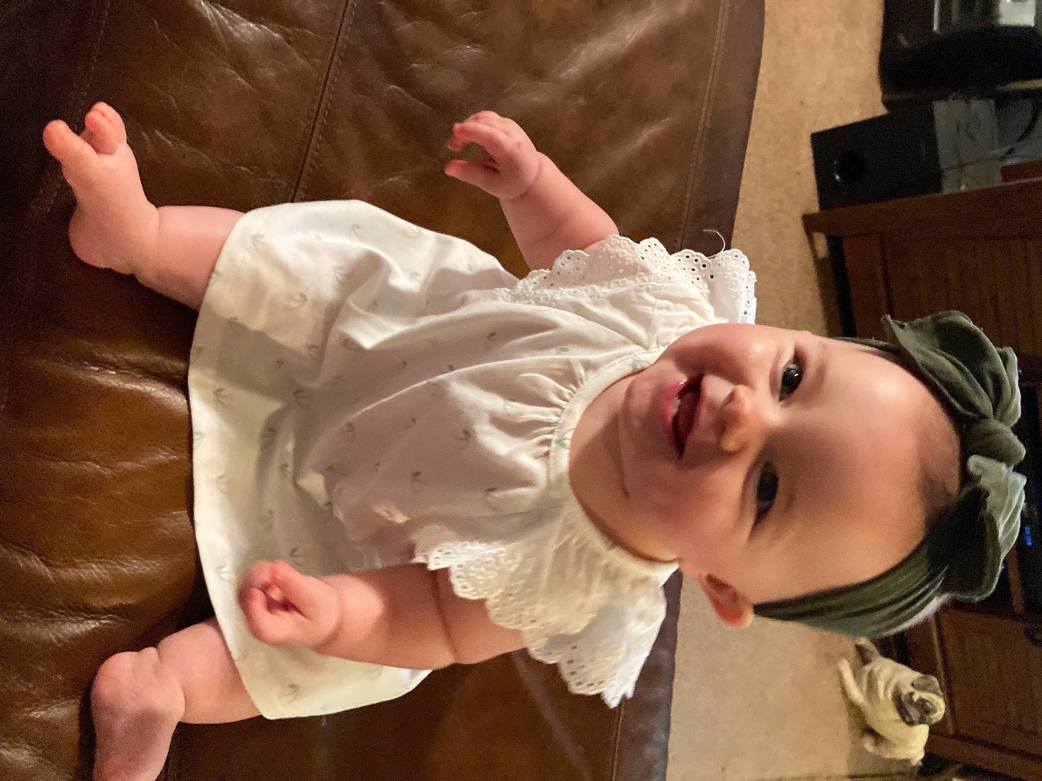 Lilith is registered to the contest to win money with this photo: baby, baby_toddler_clothing, cheek, child, comfort, elbow, finger, foot, fun, gesture, hand, happy, hat, joy, mouth, nose, person, skin, sleeve, smile