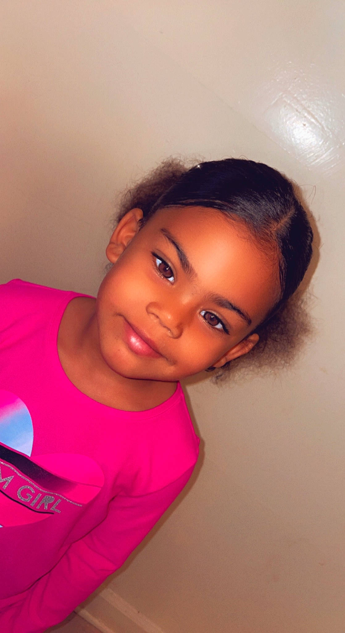 Bayleigh joined the competition — help win amazing prizes! black_hair, cheek, chin, eyebrow, eyelash, flash_photography, forehead, fun, hair, happy, head, joy, lip, long_hair, magenta, neck, nose, person, shoulder, skin