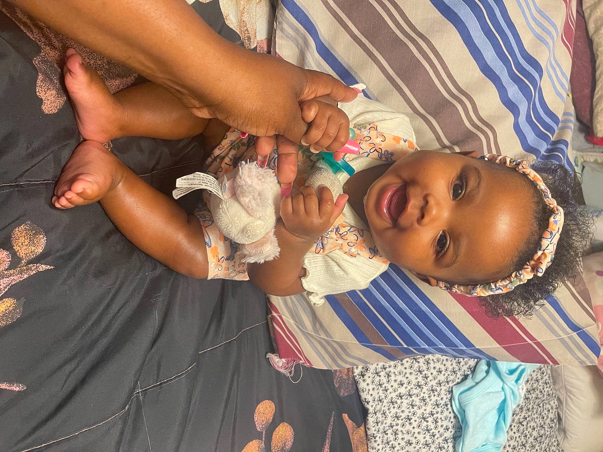 Journee joined the competition — help win amazing prizes! adaptation, arm, baby, child, dress, elbow, event, fun, gesture, hand, happy, human_body, joint, pattern, person, skin, smile, thigh, toddler, tradition