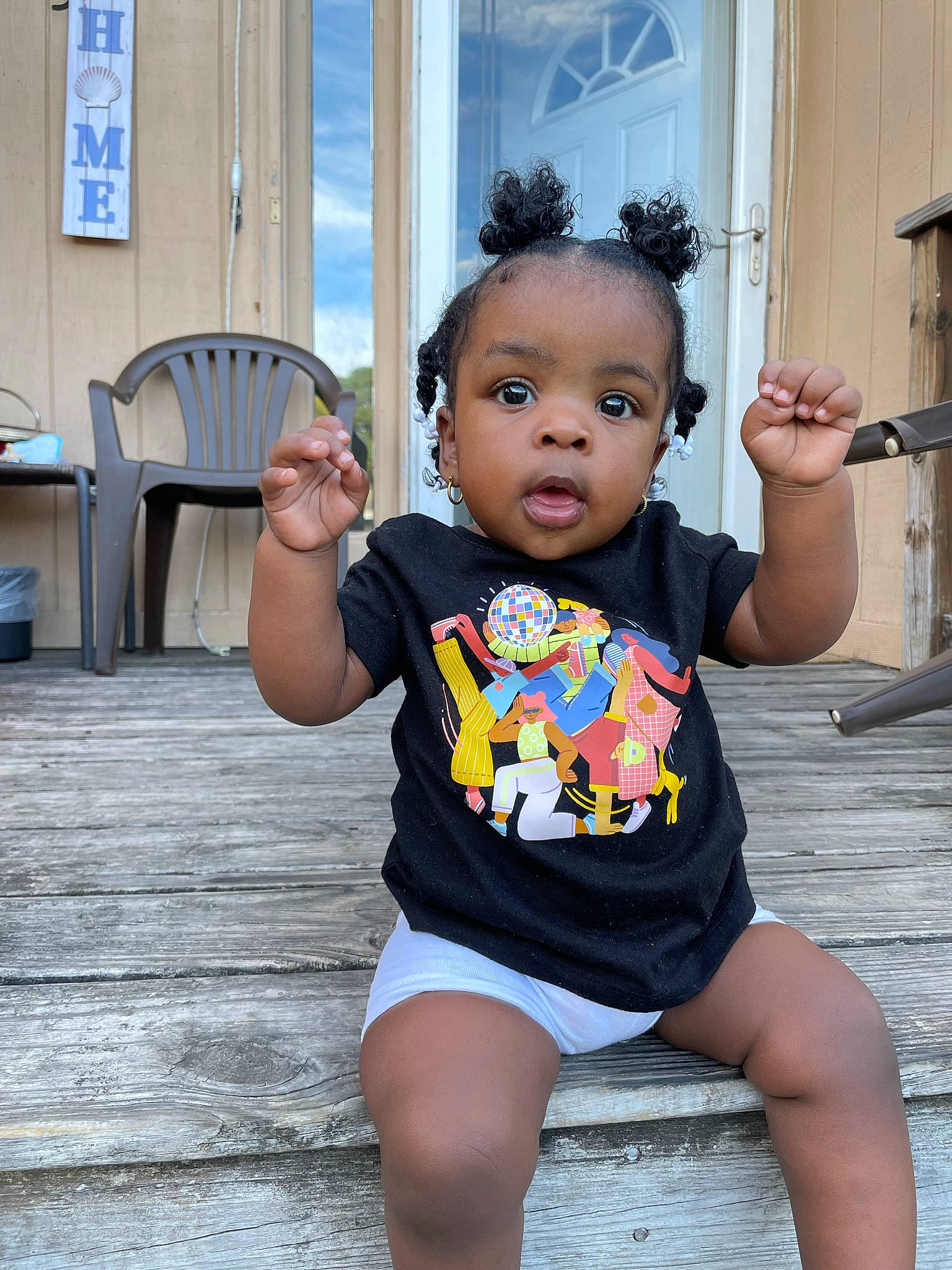 Bailei joined the competition — help win amazing prizes! baby_toddler_clothing, black_hair, chair, cheek, chin, eye, face, facial_expression, hair, happy, head, leg, leisure, neck, person, shoulder, skin, sleeve, thigh, toddler