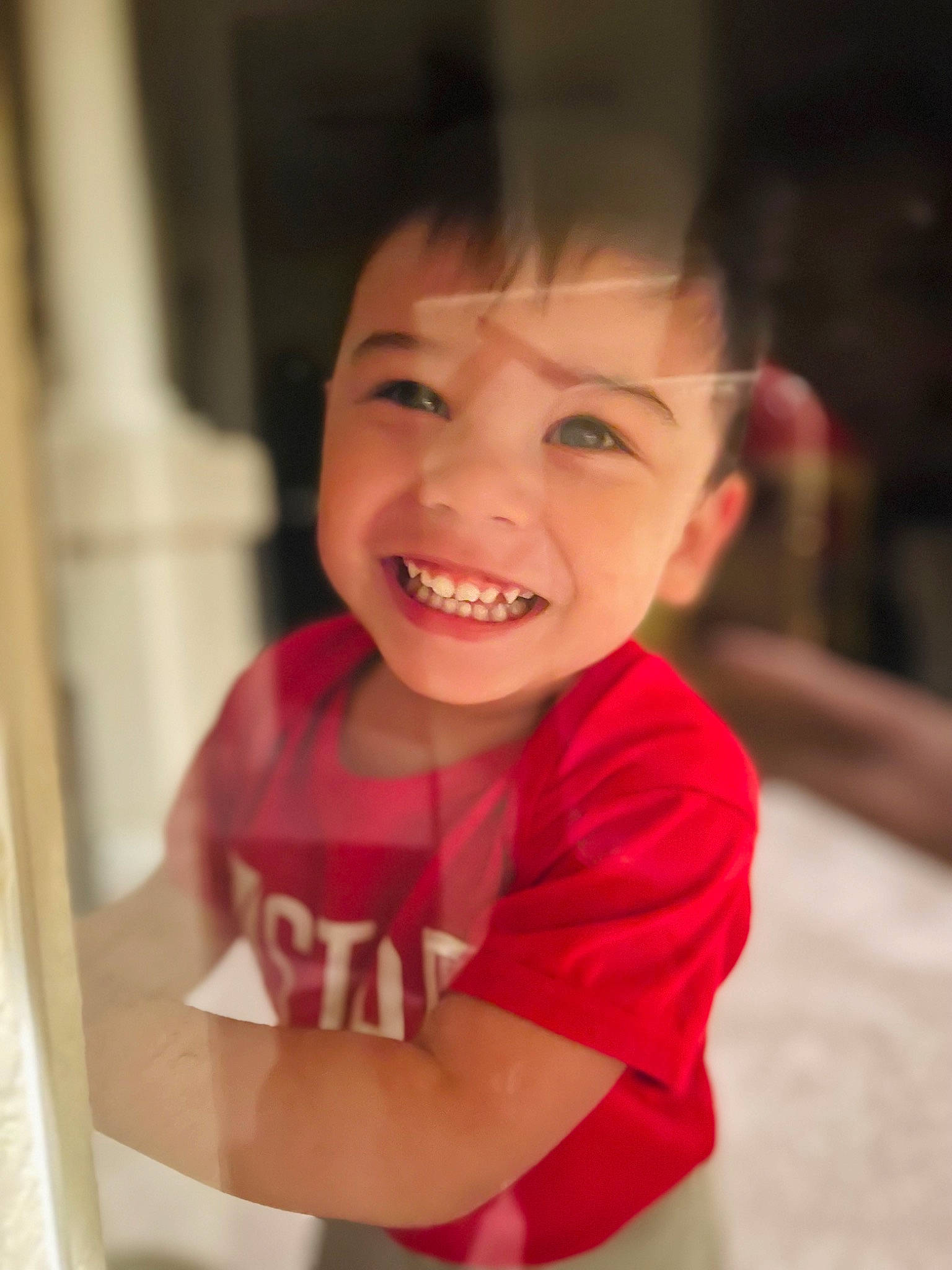 Mickey joined the competition — help win amazing prizes! arm, black_hair, cheek, child, eye, eyebrow, forehead, fun, gesture, happy, iris, joy, lip, mouth, nose, person, skin, sleeve, smile, t_shirt