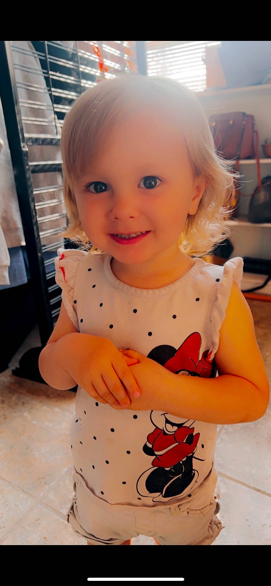 Anastasia joined the competition — help win amazing prizes! baby, baby_toddler_clothing, cheek, child, dress, gesture, hairstyle, hand, happy, head, joy, lip, mammal, pattern, person, pink, skin, sleeve, smile, standing