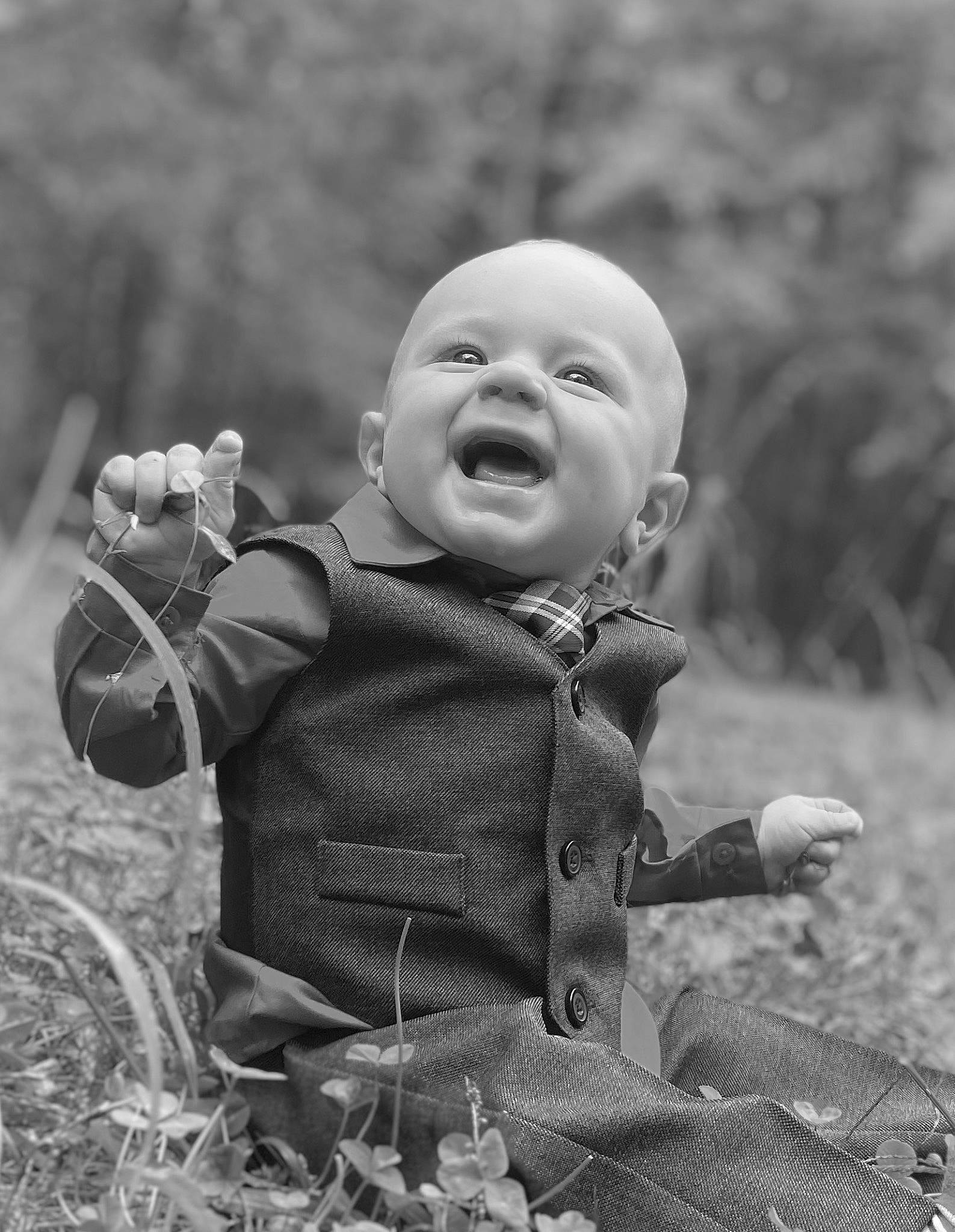 Remington joined the competition — help win amazing prizes! art, baby, black_and_white, child, flash_photography, fun, gesture, grass, happy, landscape, laugh, monochrome, monochrome_photography, people_in_nature, person, plant, sitting, standing, style, toddler