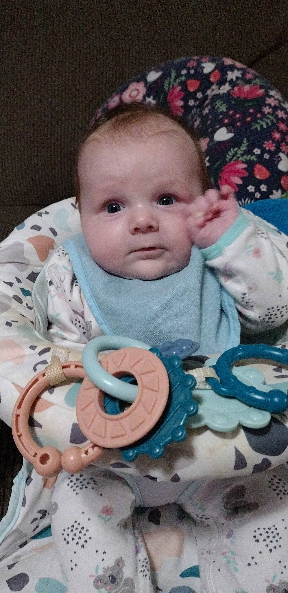 Liliana joined the competition — help win amazing prizes! baby, baby_products, baby_safety, baby_toddler_clothing, cheek, child, drinkware, eye, eyebrow, eyelash, face, iris, linens, mouth, person, photograph, pink, product, skin, toddler