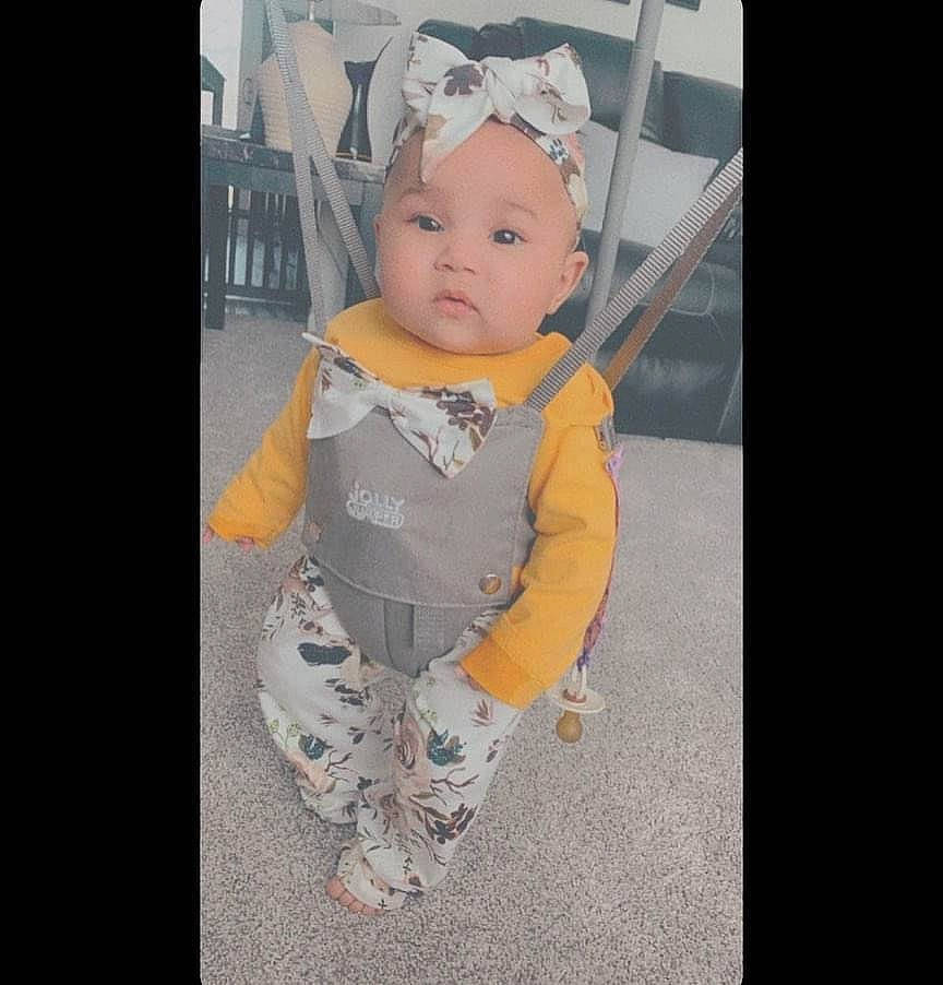 Jacquelyn joined the competition — help win amazing prizes! baby, baby_products, baby_safety, baby_toddler_clothing, cheek, child, flooring, fun, fur, happy, headwear, outerwear, pattern, person, personal_protective_equipment, photo_caption, sitting, sleeve, t_shirt, toddler