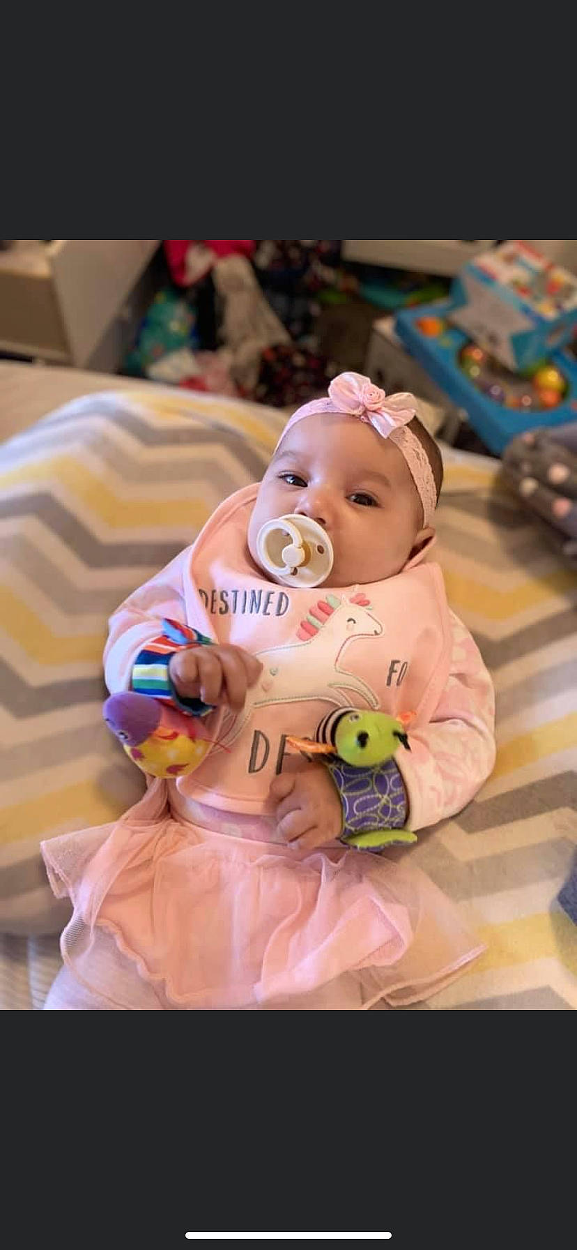 Jacquelyn joined the competition — help win amazing prizes! baby, baby_products, baby_toddler_clothing, baby_toys, cheek, child, headwear, human_body, person, toddler