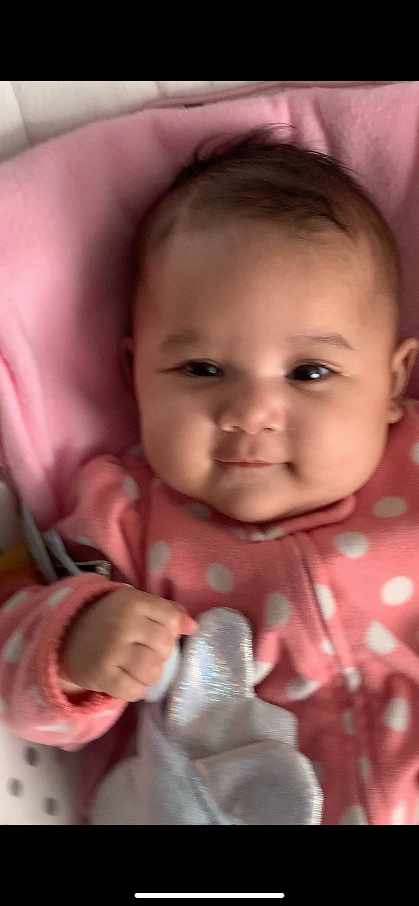 Jacquelyn joined the competition — help win amazing prizes! baby, baby_products, baby_toddler_clothing, cheek, child, eyebrow, eyelash, forehead, iris, lip, nail, person, pink, plastic_bottle, skin, thumb, toddler