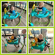 Malakai is registered to the contest to win money with this photo: baby, child, indoor, jumper, toy, floor, window, glass_door, play, smile, happy, furniture, colorful, seat, feet, clothing, infant, collage, date_overlay, home