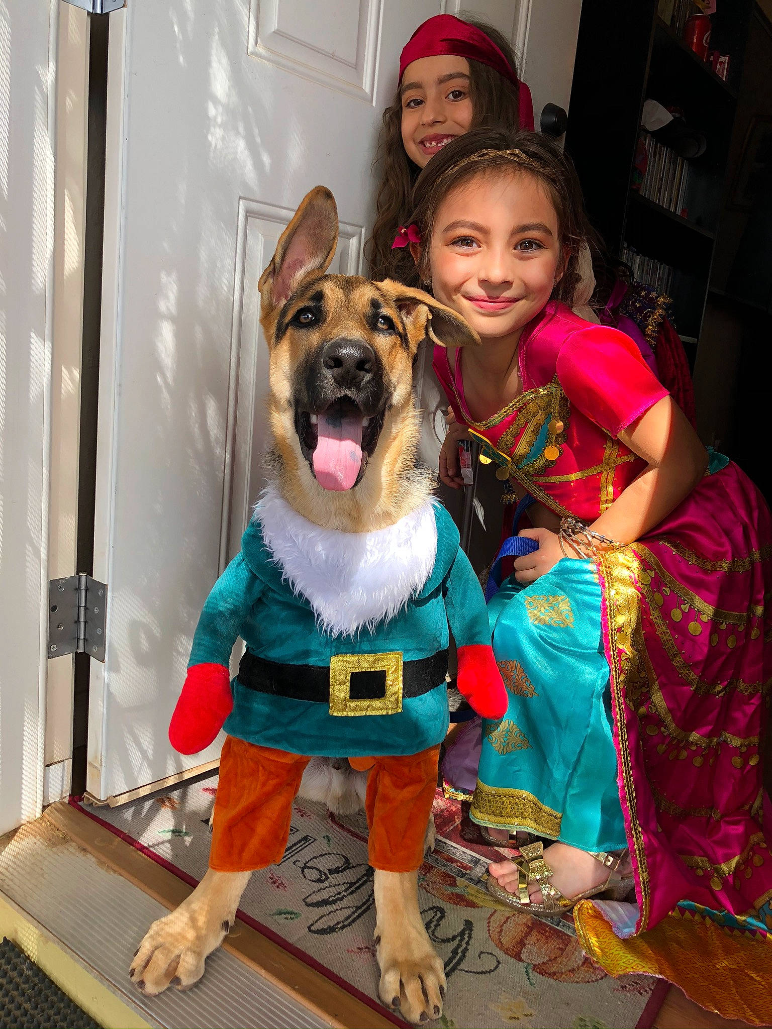 Max joined the competition — help win amazing prizes! canidae, carnivore, child, collar, companion_dog, costume, dog, dog_breed, dog_clothes, dog_supply, event, fawn, fun, fur, happy, leash, smile, snout, sporting_group, street_fashion