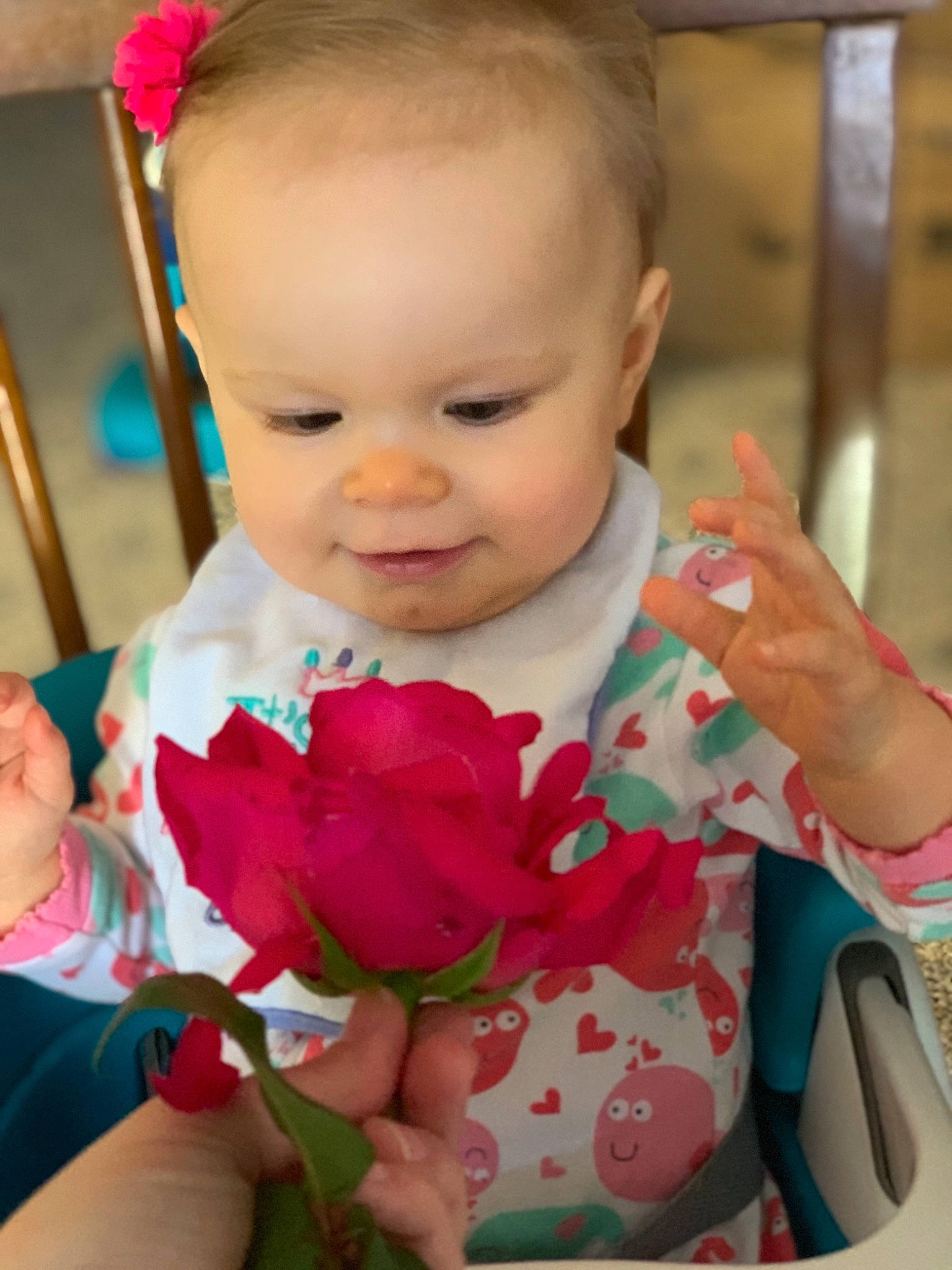 Waylynn is registered to the contest to win money with this photo: baby, baby_toddler_clothing, cheek, child, ear, face, head, joy, lip, person, pink, play, skin, smile, toddler