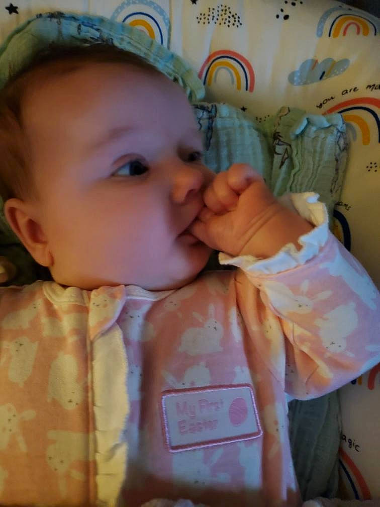 Charlotte is registered to the contest to win money with this photo: baby, baby_products, baby_safety, baby_toddler_clothing, cheek, child, drinkware, ear, eyelash, fun, happy, iris, lip, nail, nose, peach, person, skin, smile, thumb