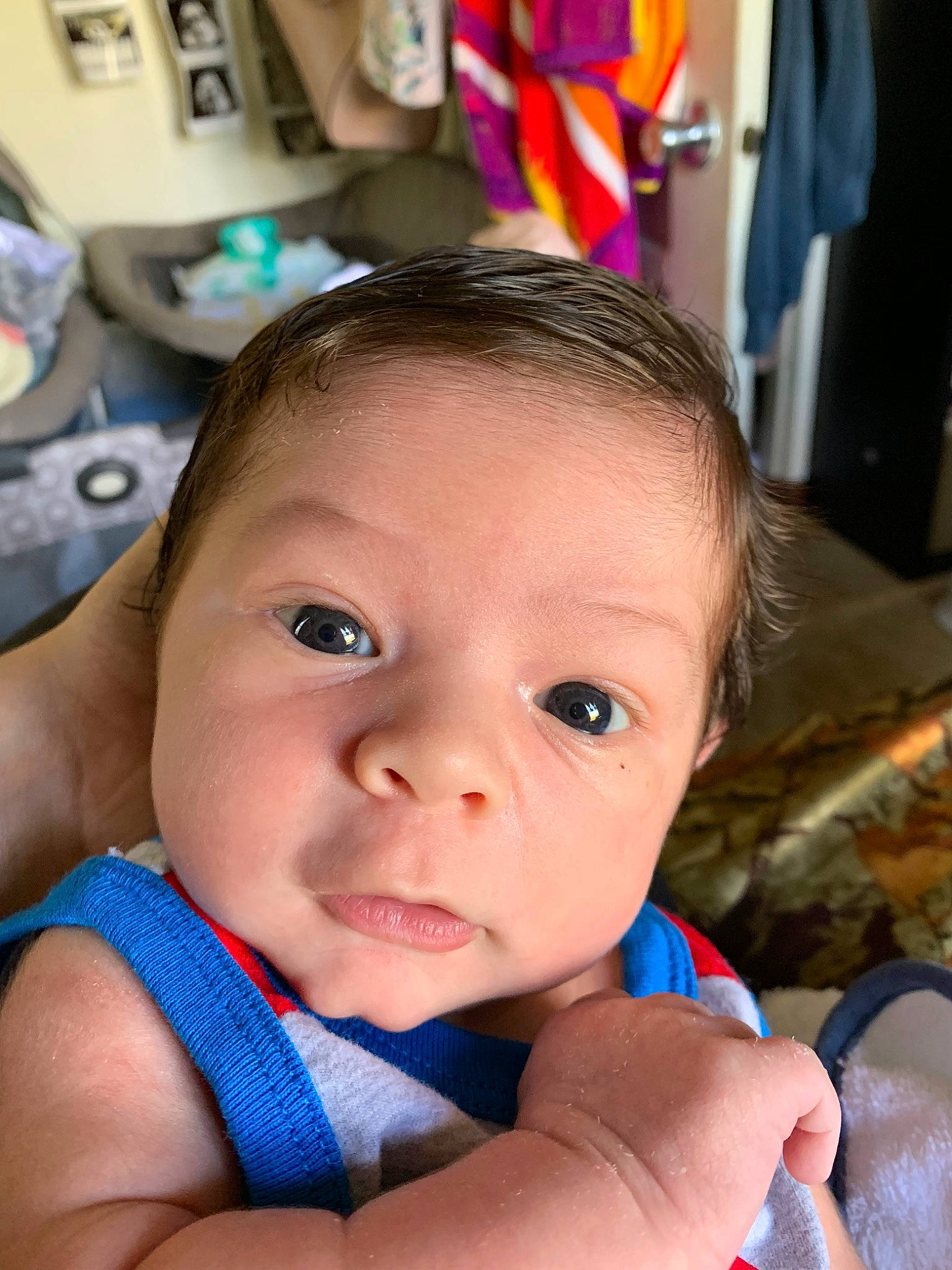 Kristian joined the competition — help win amazing prizes! baby, cheek, child, chin, ear, eye, eyebrow, face, finger, head, iris, lip, mouth, nose, person, skin, smile, thumb, toddler