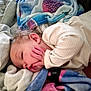 toddler, sleeping, blanket, cozy, child, nap, face, hand, soft, warm, indoors, rest, comfort, clothing, baby, peaceful, cute, relaxation, portrait, young