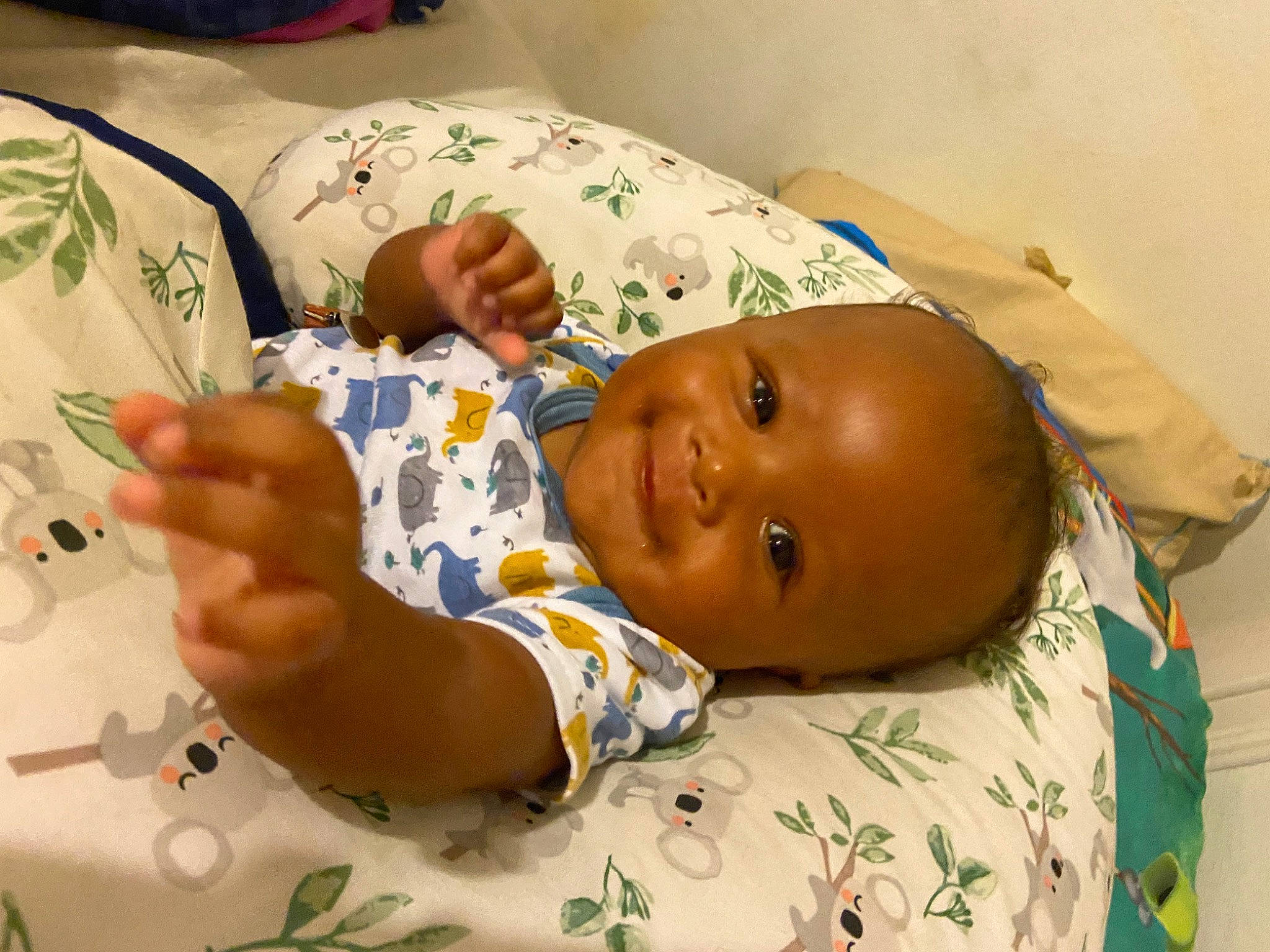 Devon joined the competition — help win amazing prizes! adaptation, baby, baby_laughing, baby_products, baby_toddler_clothing, bedtime, child, comfort, event, finger, hand, happy, joy, linens, person, room, smile, toddler