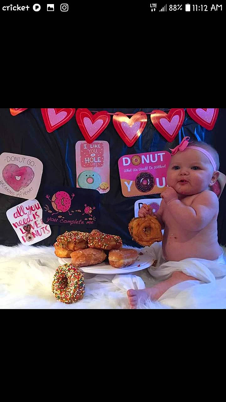 Saylor Grace joined the competition — help win amazing prizes! baby, bake_sale, baked_goods, baking, child, cuisine, dessert, finger_food, food, headwear, party, person, pink, snack, sweetness