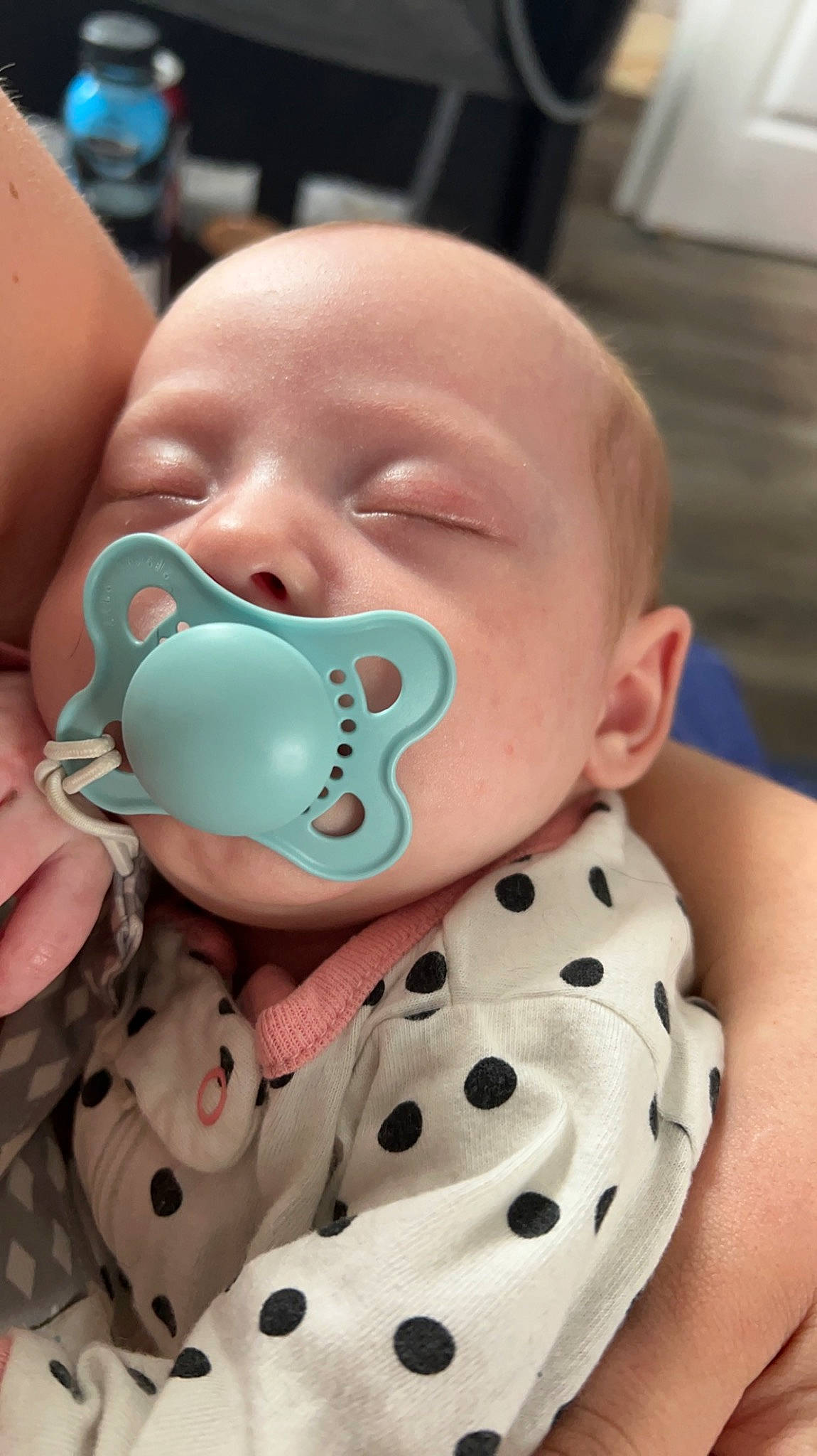 Piper is registered to the contest to win money with this photo: baby, baby_toddler_clothing, cheek, child, chin, collar, comfort, ear, eyelash, fun, happy, iris, lip, mouth, neck, pattern, person, pink, skin, sleeve