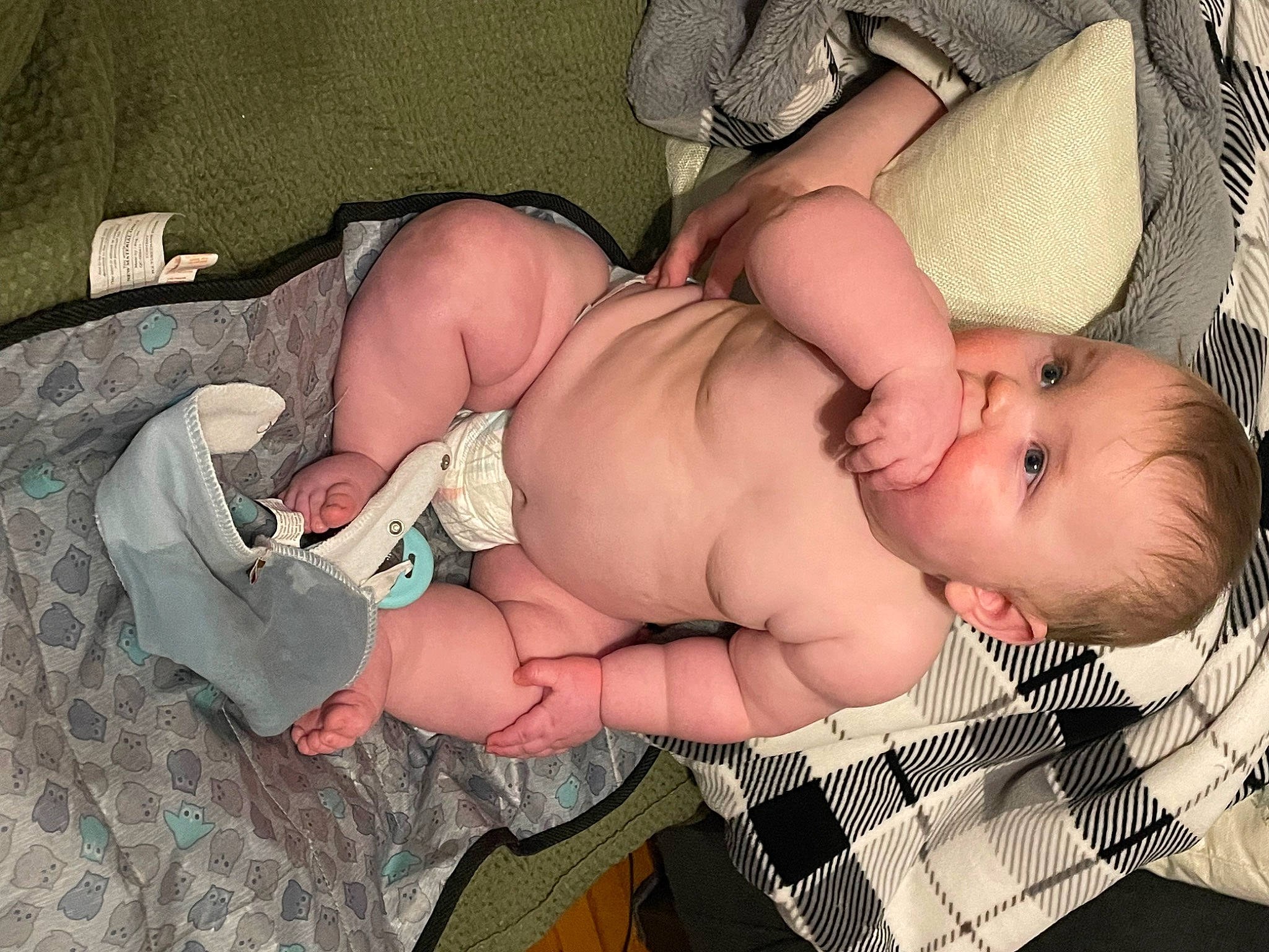 Everett joined the competition — help win amazing prizes! abdomen, baby, barechested, cheek, chest, child, comfort, diaper, finger, hand, human_body, human_leg, knee, navel, pattern, person, stomach, thigh, thumb, toddler