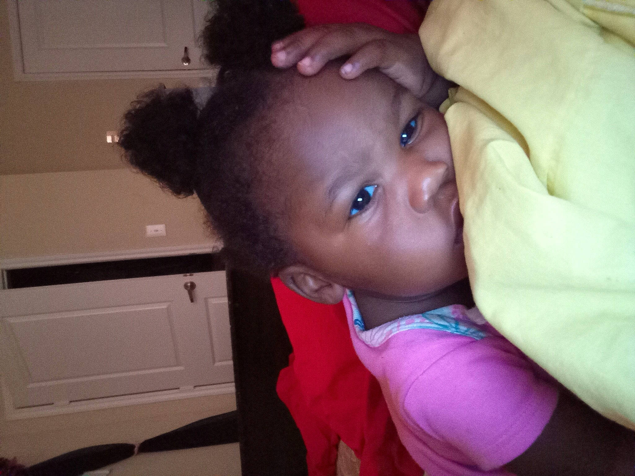 N'Ajayah is registered to the contest to win money with this photo: arm, baby_toddler_clothing, cheek, ear, eye, eyebrow, eyelash, face, finger, gesture, hair, hand, happy, human_body, iris, lip, mouth, neck, nose, person