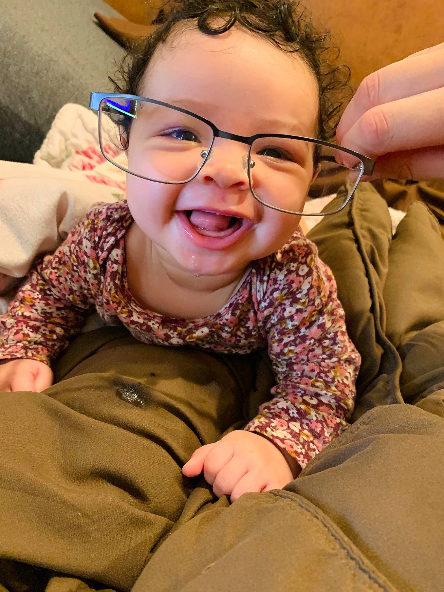 Calliope joined the competition — help win amazing prizes! arm, cheek, chin, comfort, ear, eye, eyebrow, face, forehead, glasses, hairstyle, hand, head, joint, mouth, nose, organ, person, skin, smile