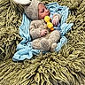 Giovanni is registered to the contest to win money with this photo: baby, infant, sleeping, bunny_costume, plush_toy, yellow_duck, blue_blanket, shaggy_fabric, cozy, cute, soft_texture, newborn, child, portrait, resting, knitted_clothing, hand, face, peaceful, indoors