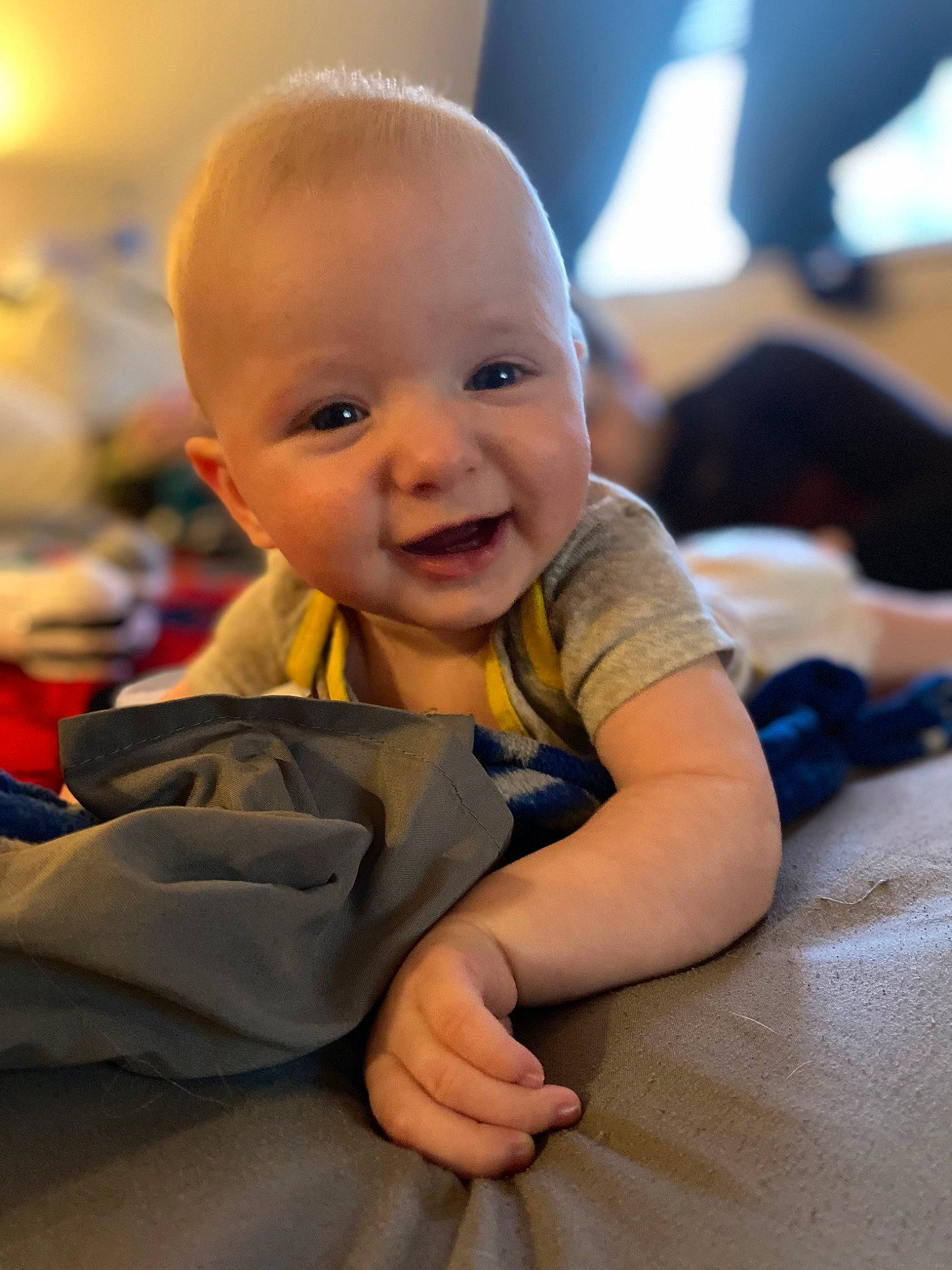 Bellamy joined the competition — help win amazing prizes! baby, baby_toddler_clothing, cheek, child, chin, comfort, eye, flooring, fun, happy, head, iris, joy, nose, person, room, sitting, skin, smile, toddler