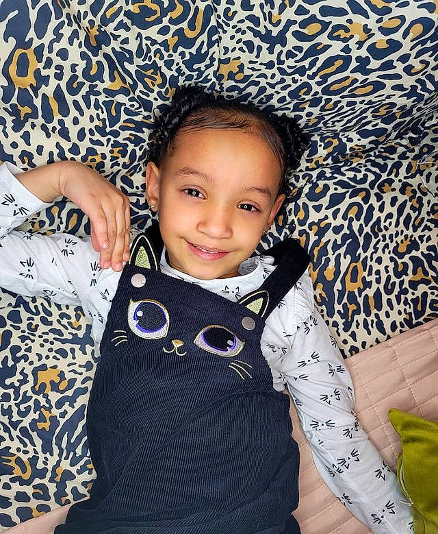 Jazlynn is registered to the contest to win money with this photo: baby_toddler_clothing, button, child_model, cool, joy, long_sleeved_t_shirt, nightwear, overall, pattern, person, plastic_bag, sleeve, toddler