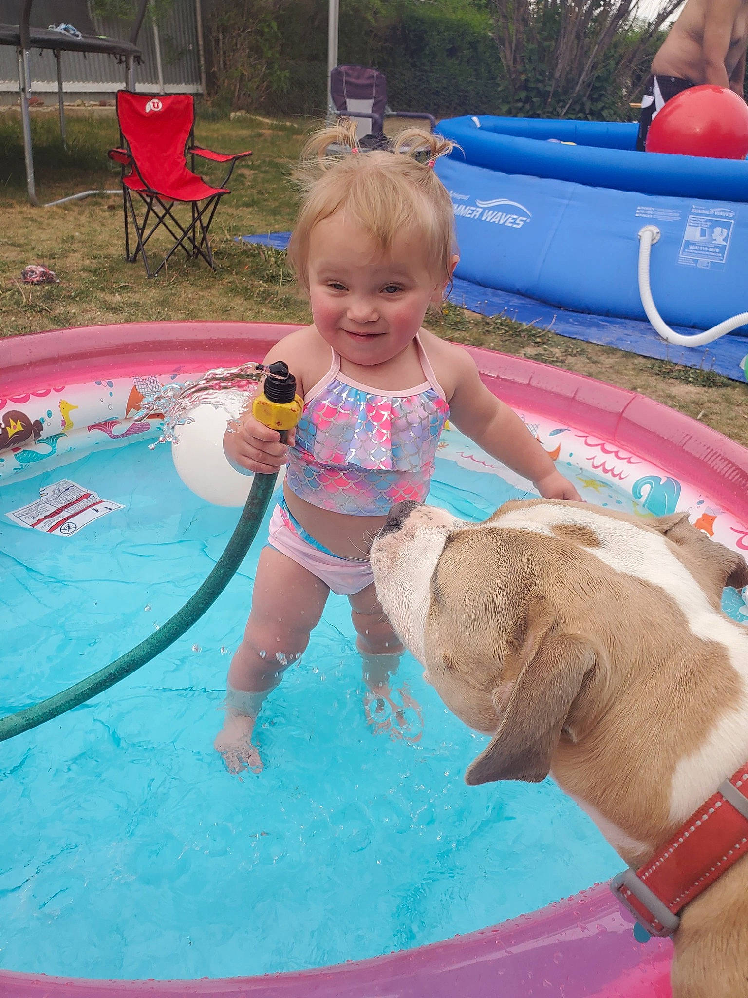 Madelynn is registered to the contest to win money with this photo: baby_products, child, fun, joy, leisure, person, play, product, recreation, summer, swimming_pool, toddler, toy, vacation