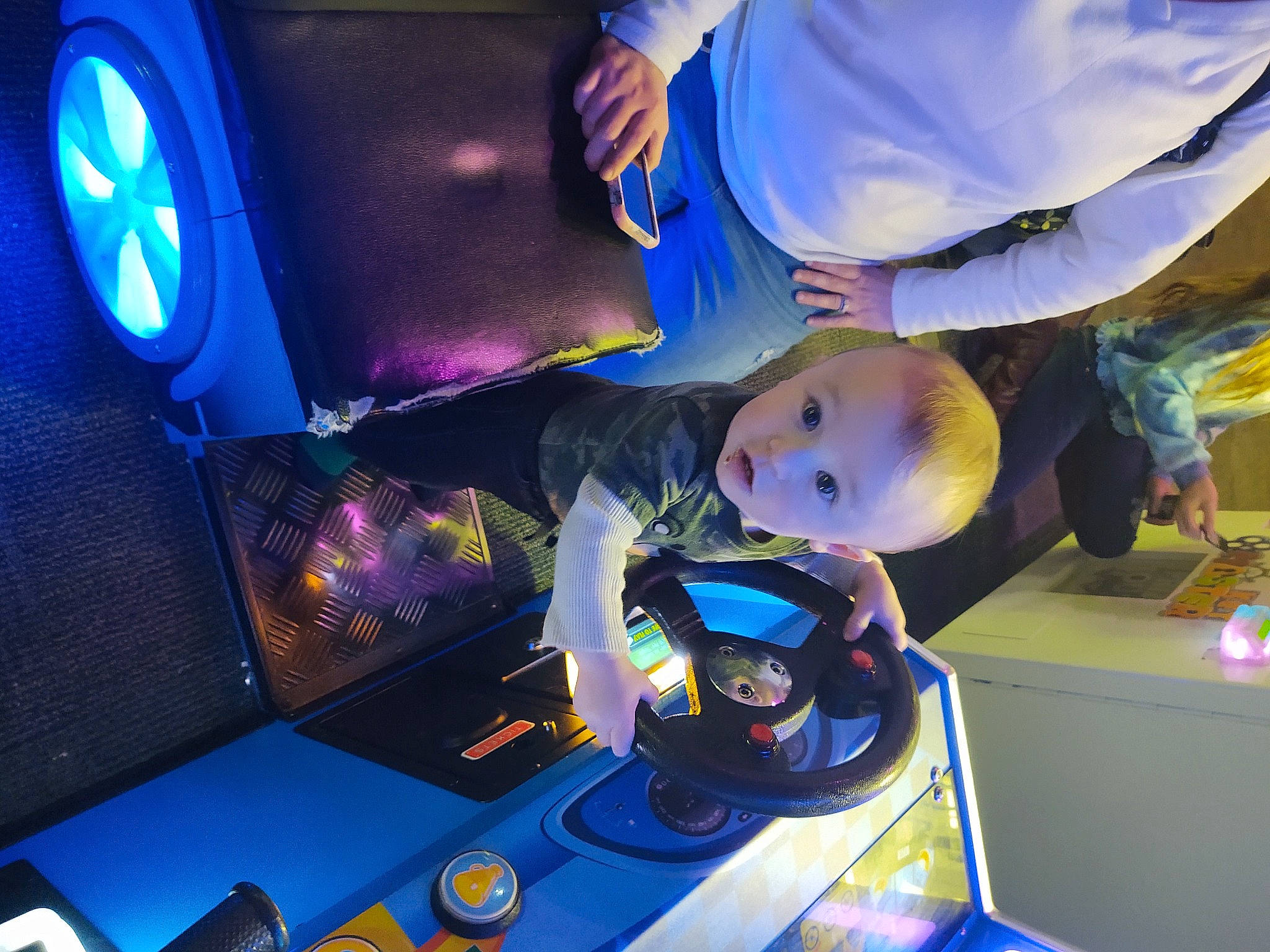 Maddox joined the competition — help win amazing prizes! audio_equipment, auto_part, automotive_design, automotive_exterior, automotive_lighting, blue, car, electric_blue, entertainment, family_car, fun, hat, motor_vehicle, person, personal_luxury_car, purple, space, steering_wheel, surprise, toddler