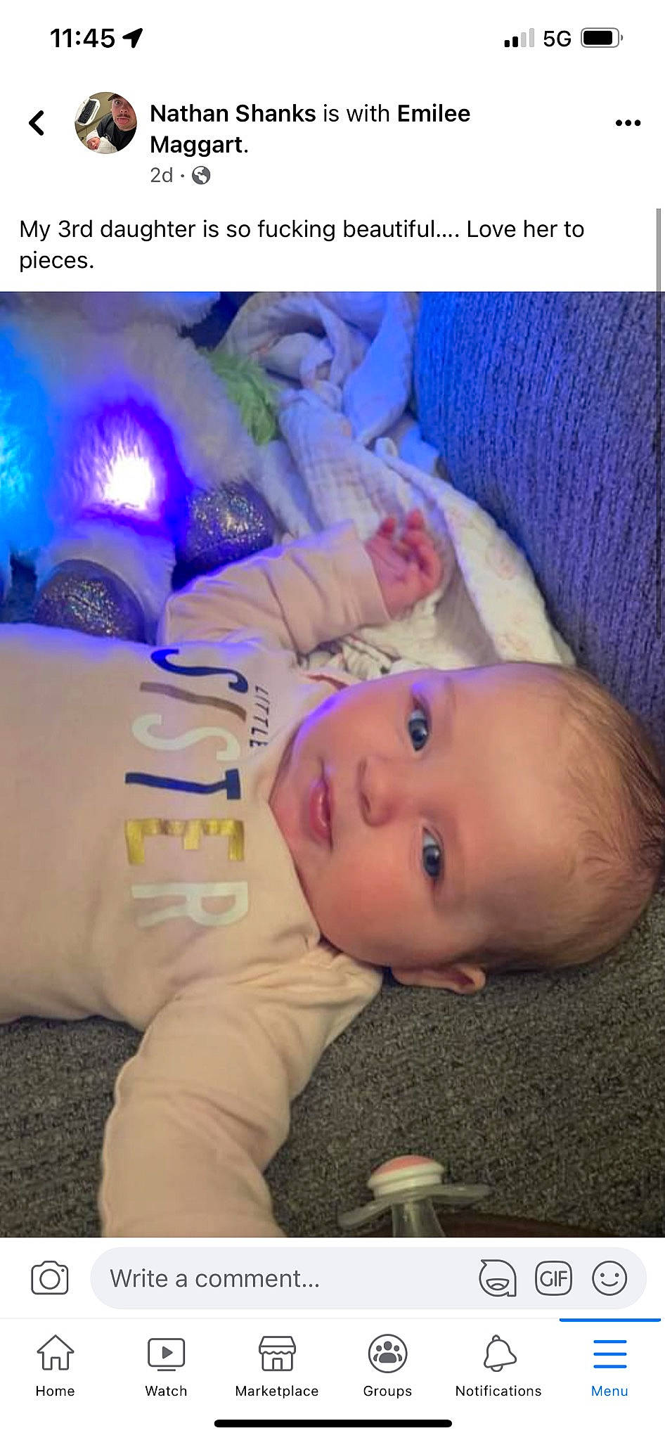 Madelynn joined the competition — help win amazing prizes! baby, baby_products, baby_toddler_clothing, bedtime, cheek, child, cloud, comfort, drinkware, electric_blue, linens, nap, nose, person, room, sitting, skin, sky, sleep, toddler