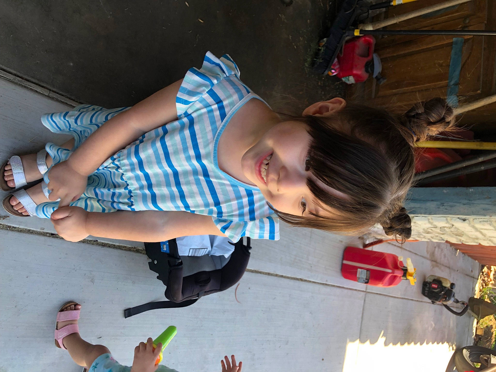 Eliana joined the competition — help win amazing prizes! child, cool, elbow, electric_blue, foot, fun, hand, human_leg, joy, knee, leisure, person, recreation, sandal, shoe, sidewalk, smile, snapshot, street_fashion, thigh